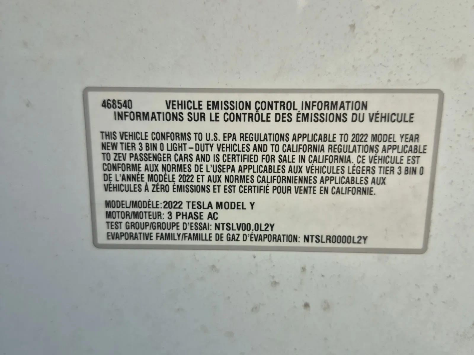 Emission Sticker Photo