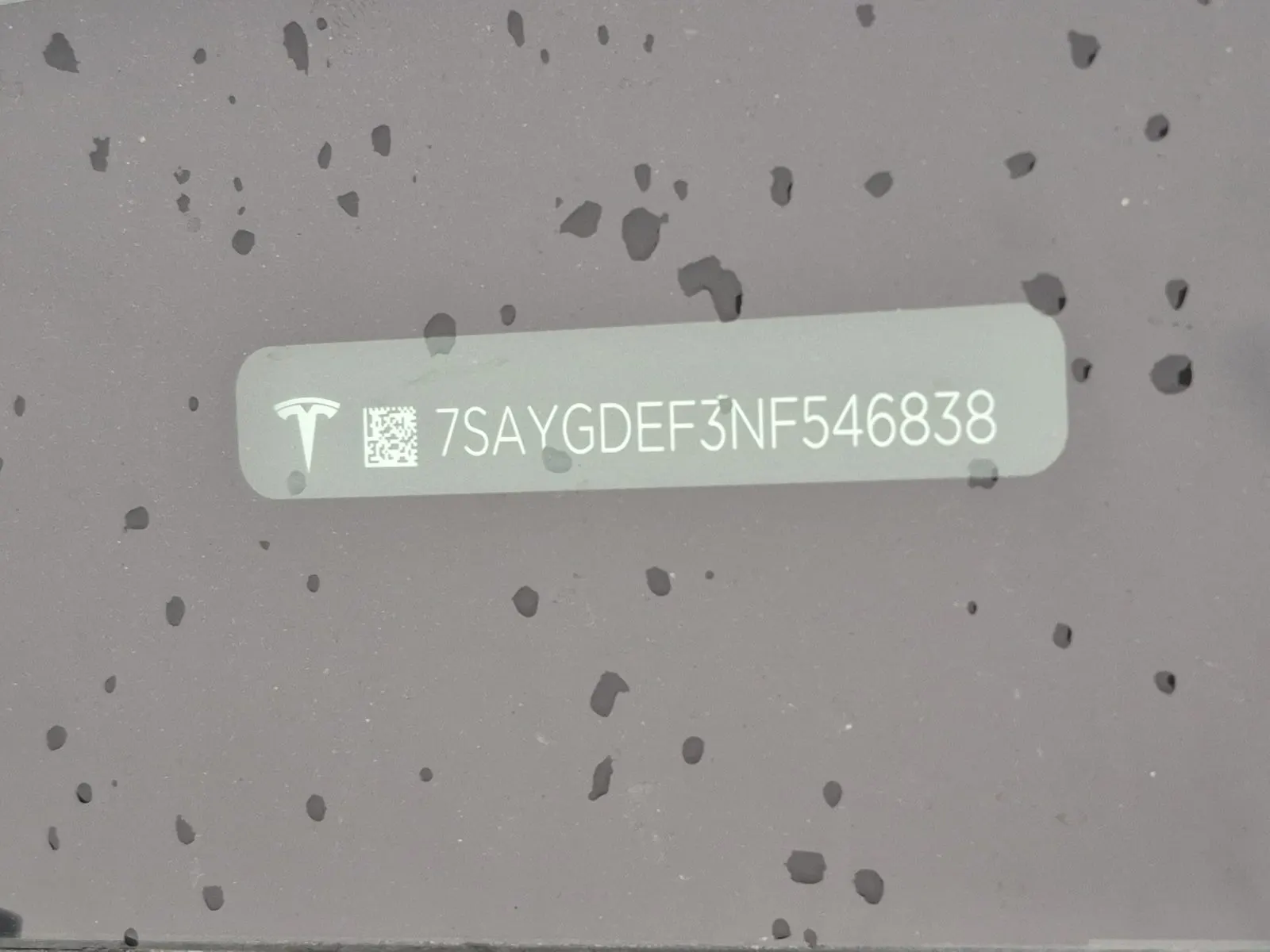 Dash VIN Plate Photo