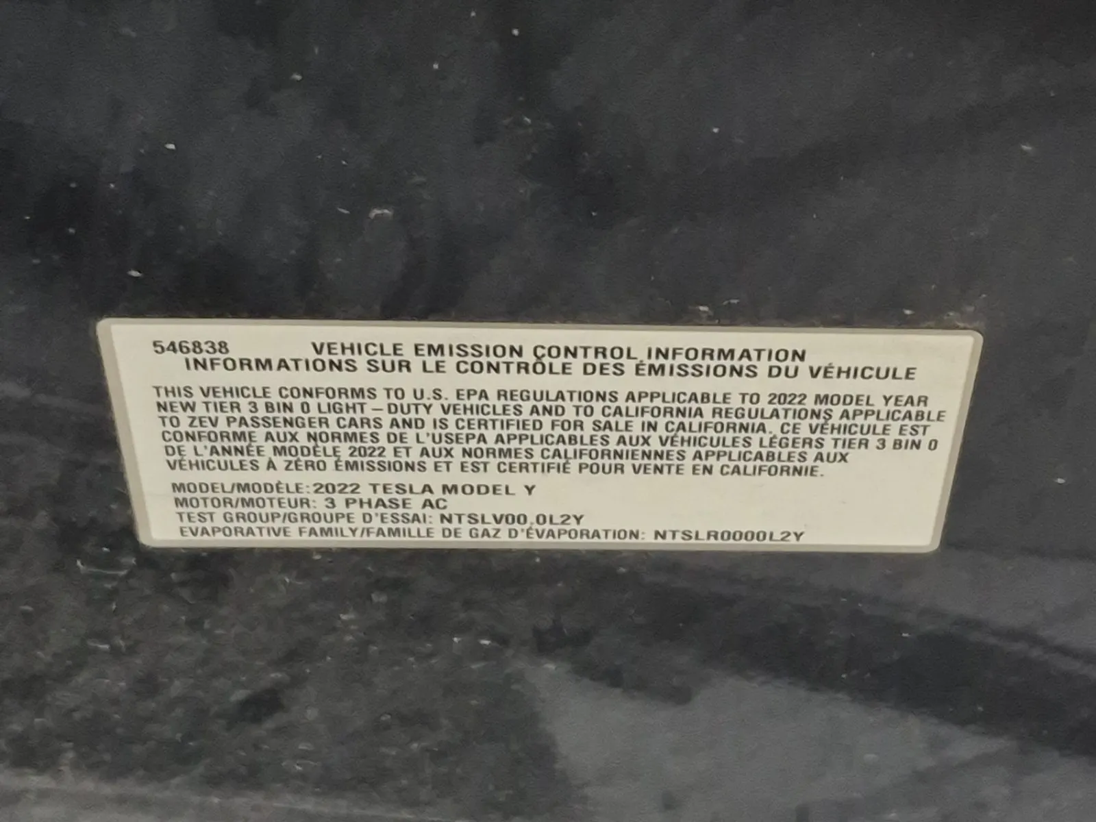 Emission Sticker Photo