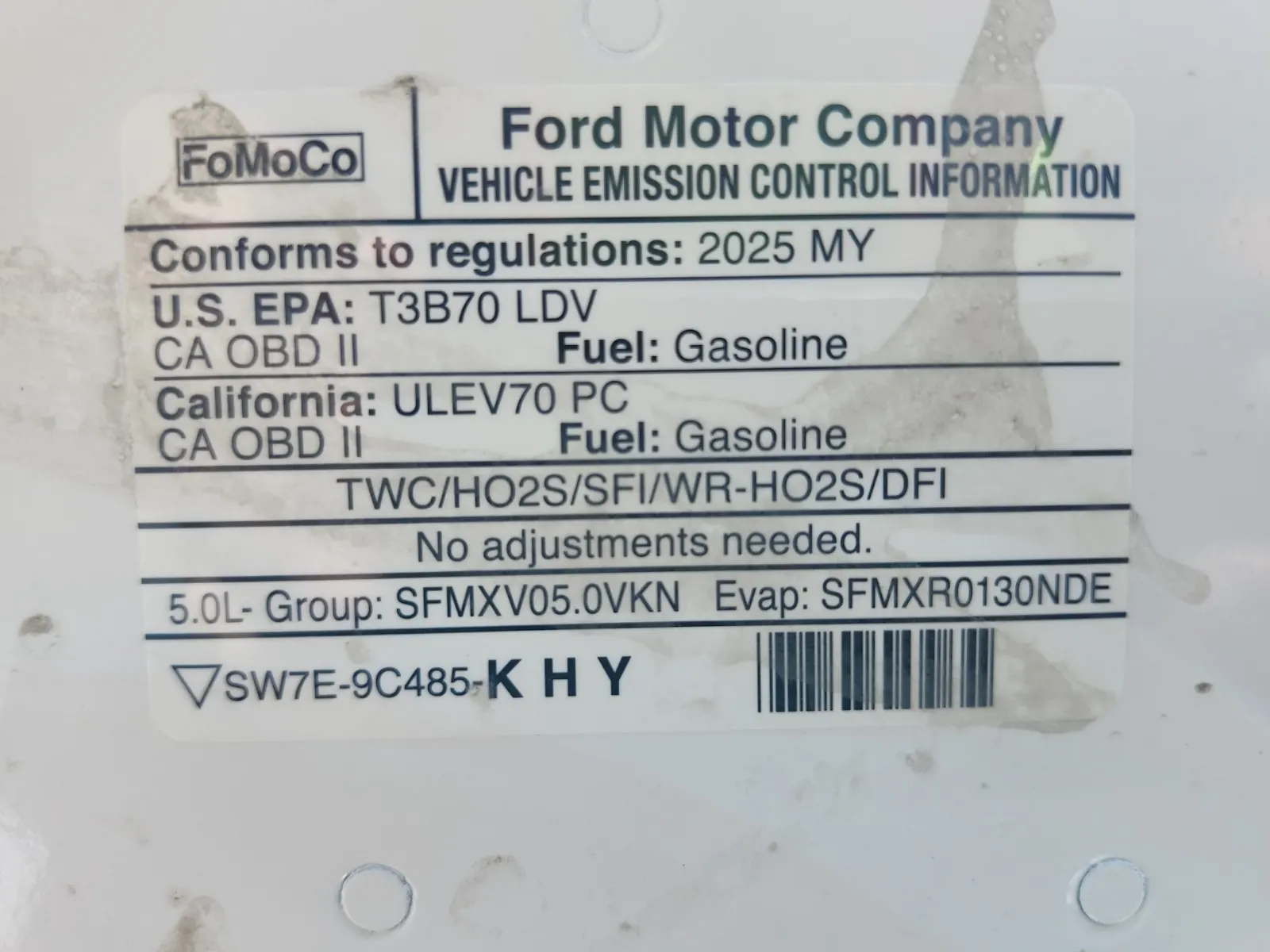 Emission Sticker Photo