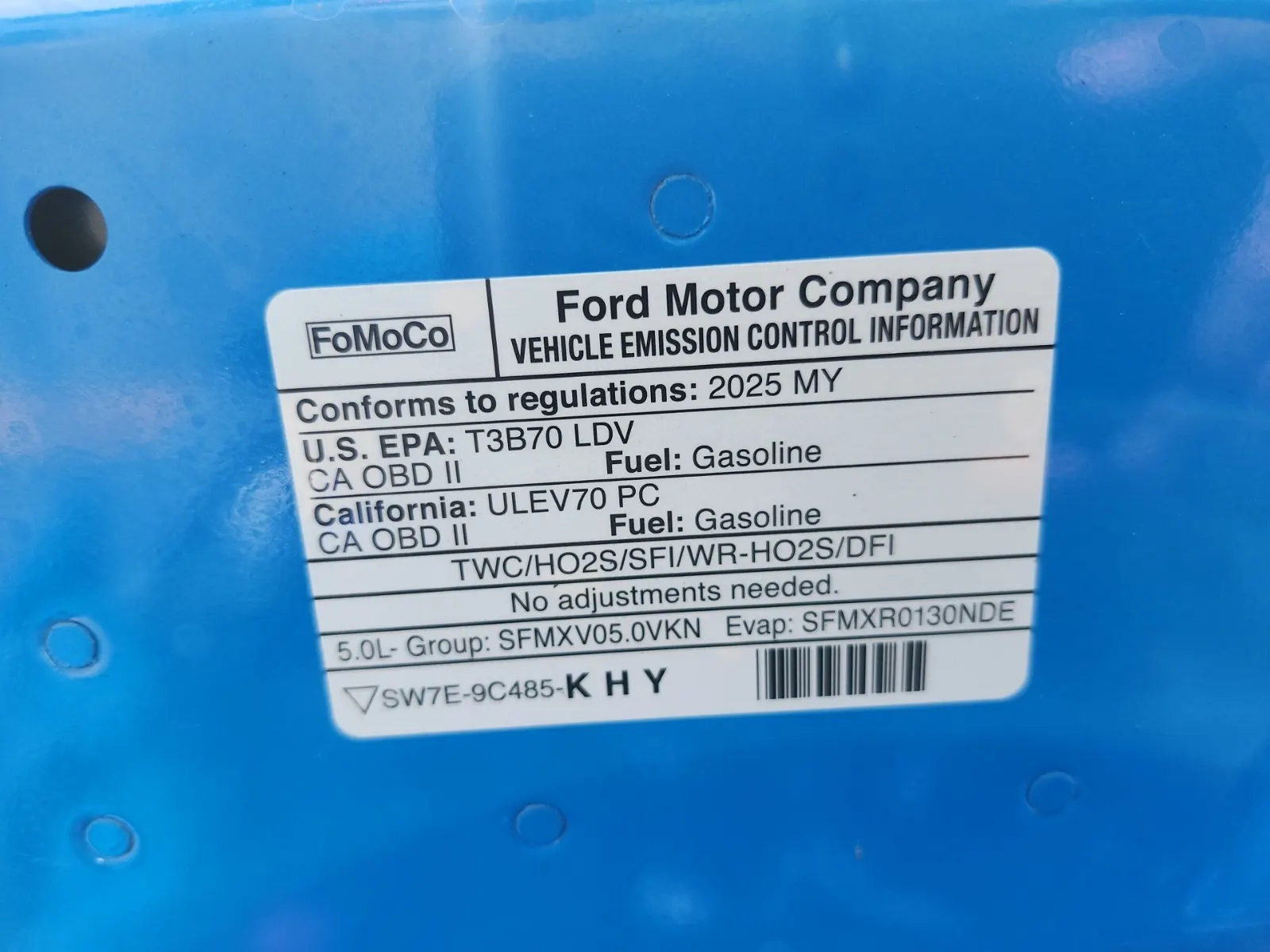 Emission Sticker Photo