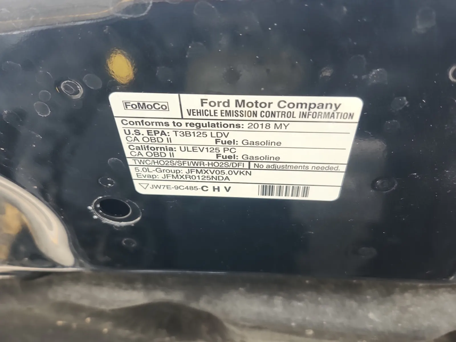 Emission Sticker Photo