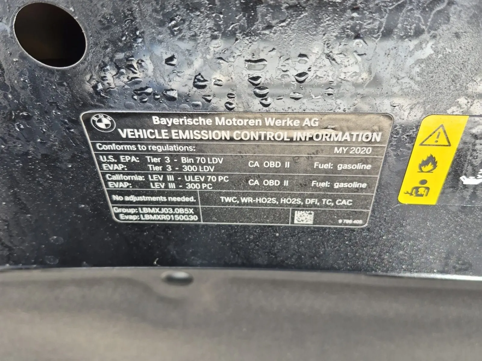 Emission Sticker Photo