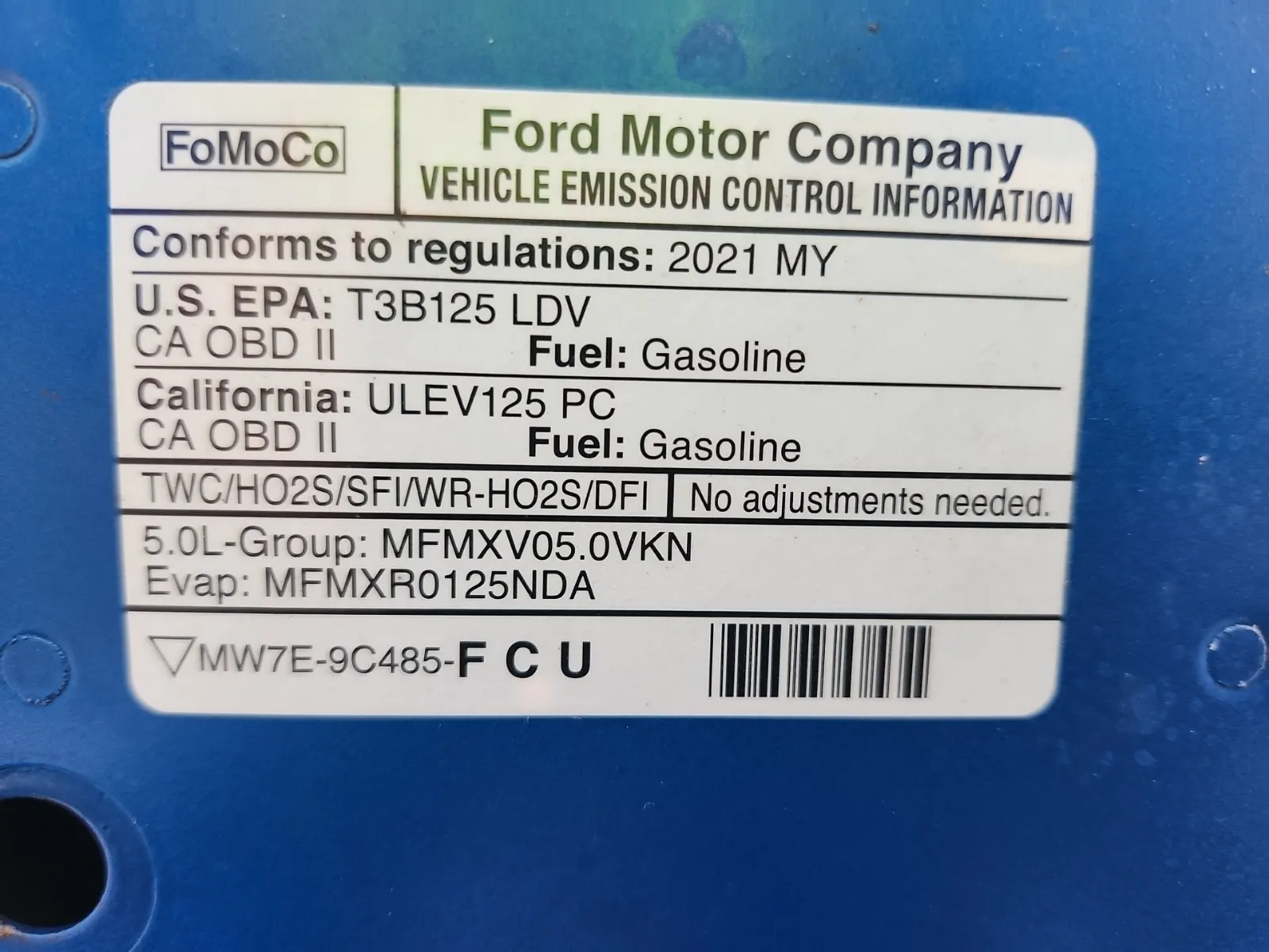 Emission Sticker Photo