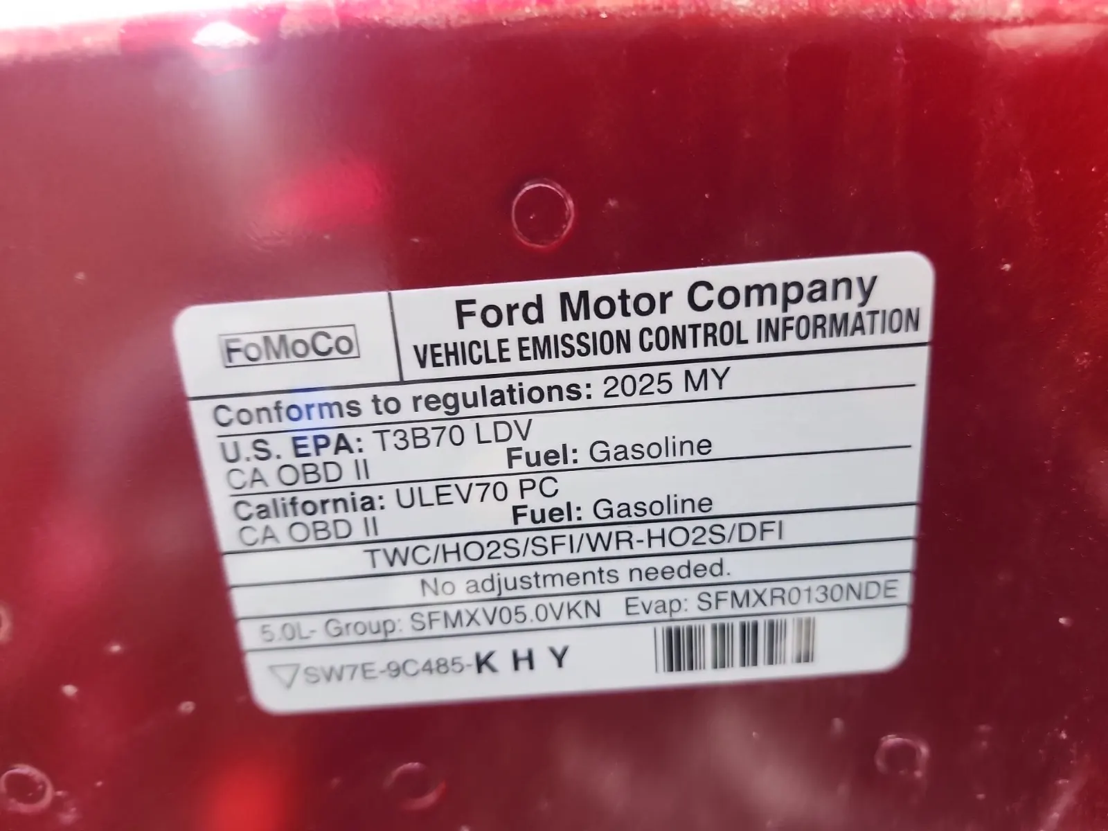 Emission Sticker Photo