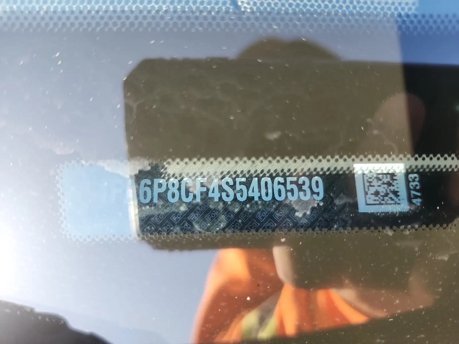 Dash VIN Plate Photo