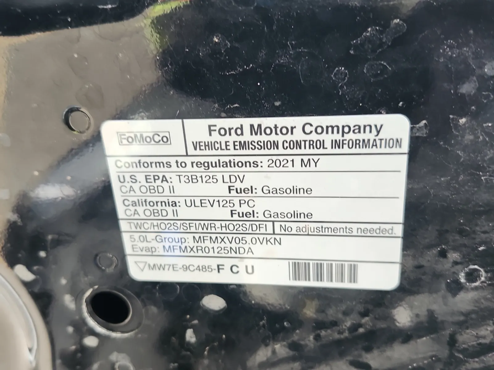 Emission Sticker Photo