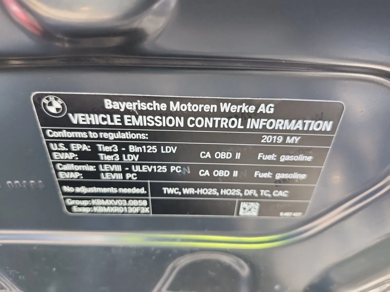Emission Sticker Photo
