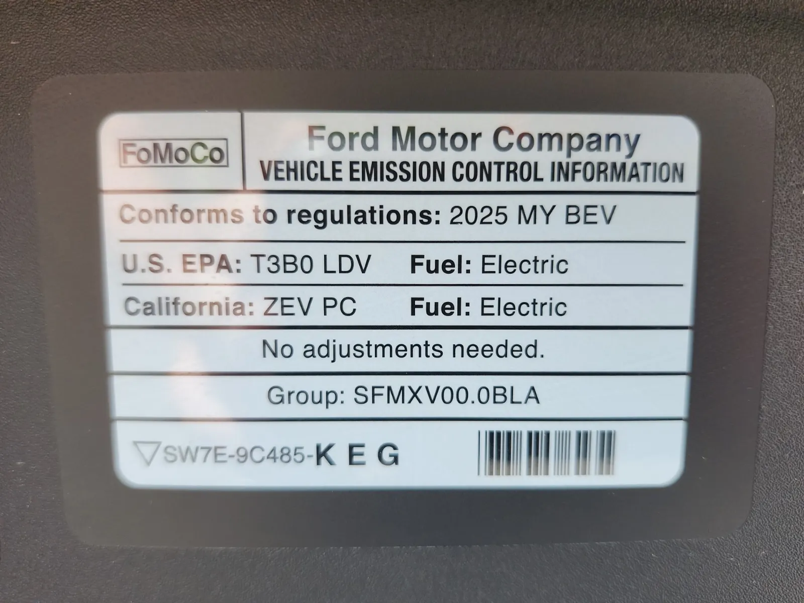 Emission Sticker Photo