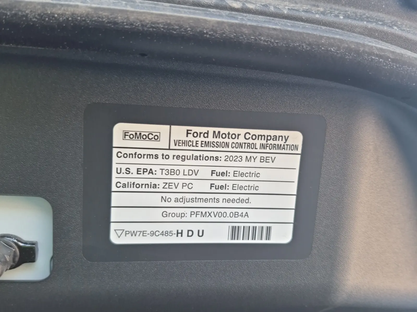 Emission Sticker Photo