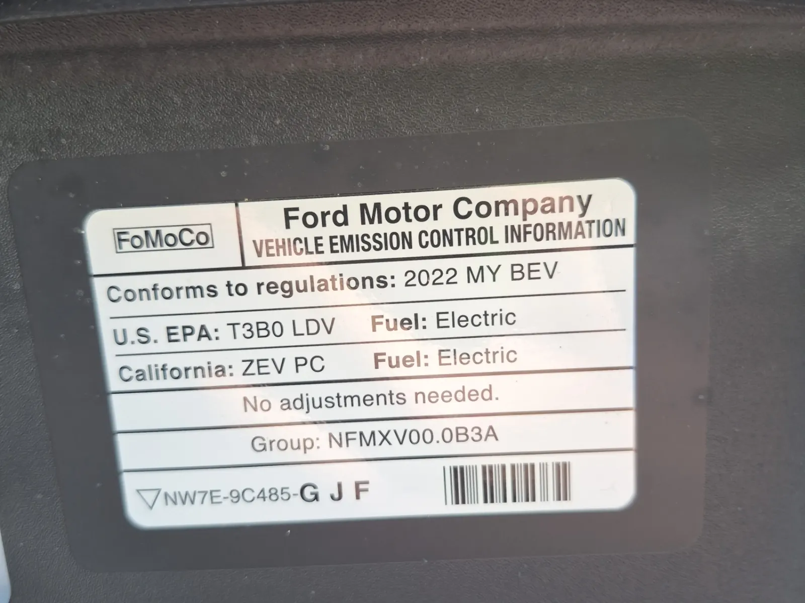 Emission Sticker Photo