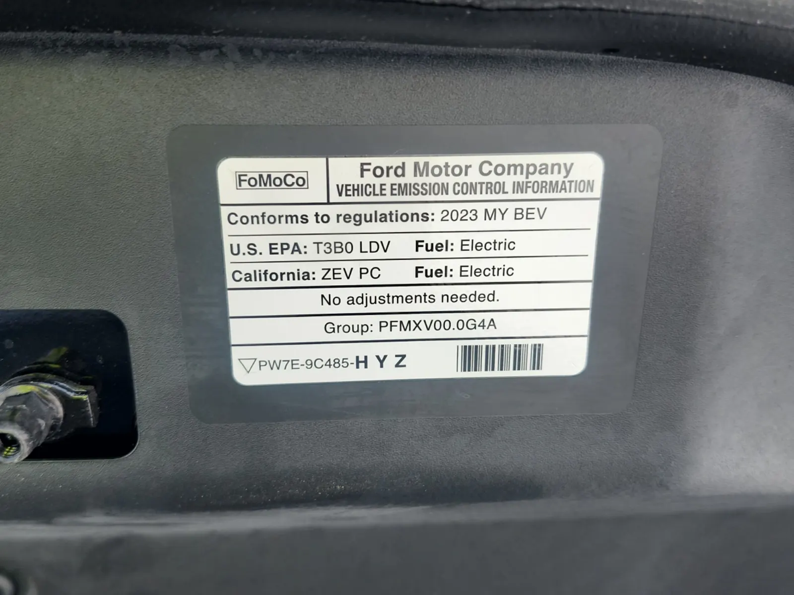 Emission Sticker Photo