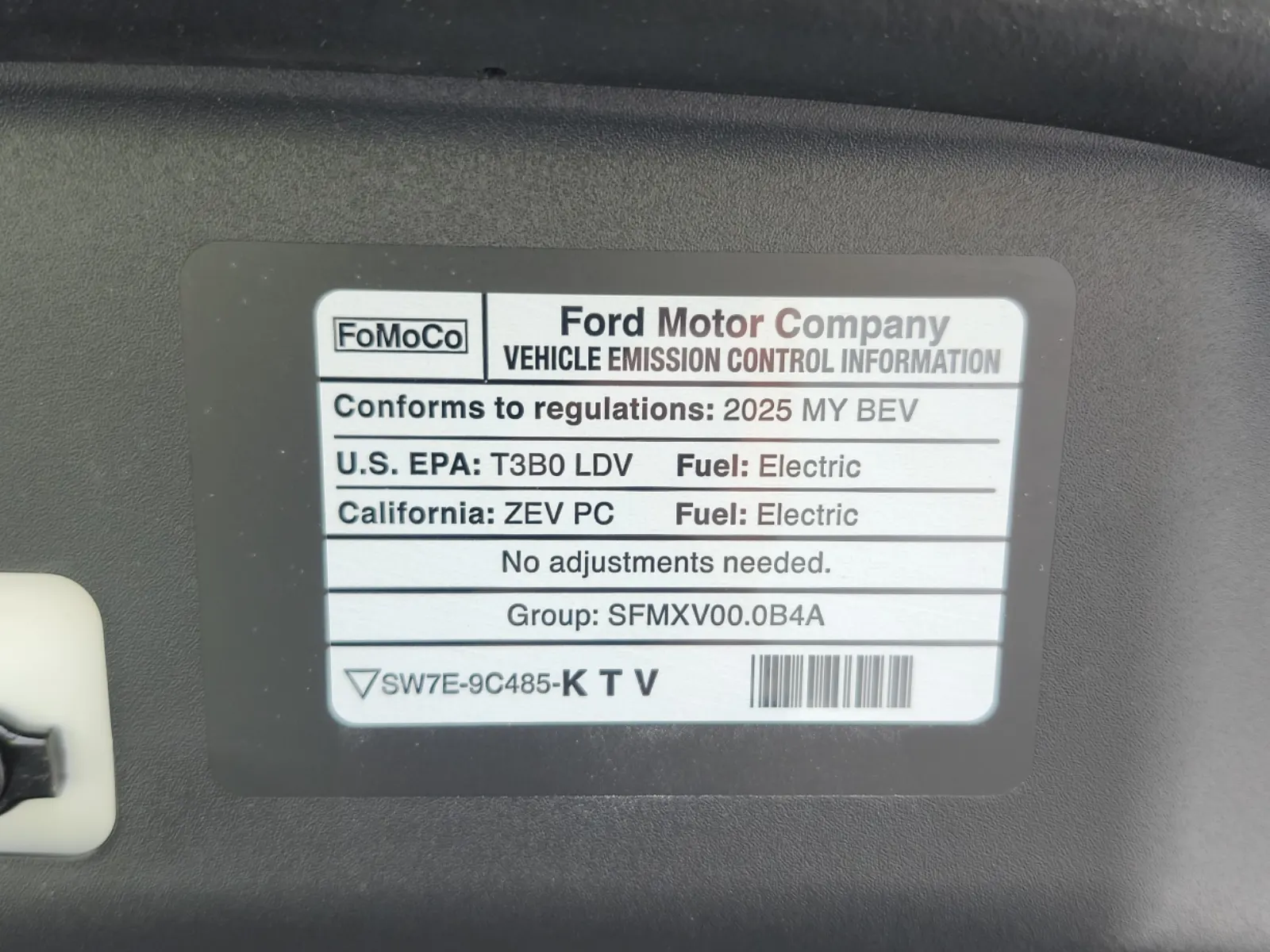 Emission Sticker Photo