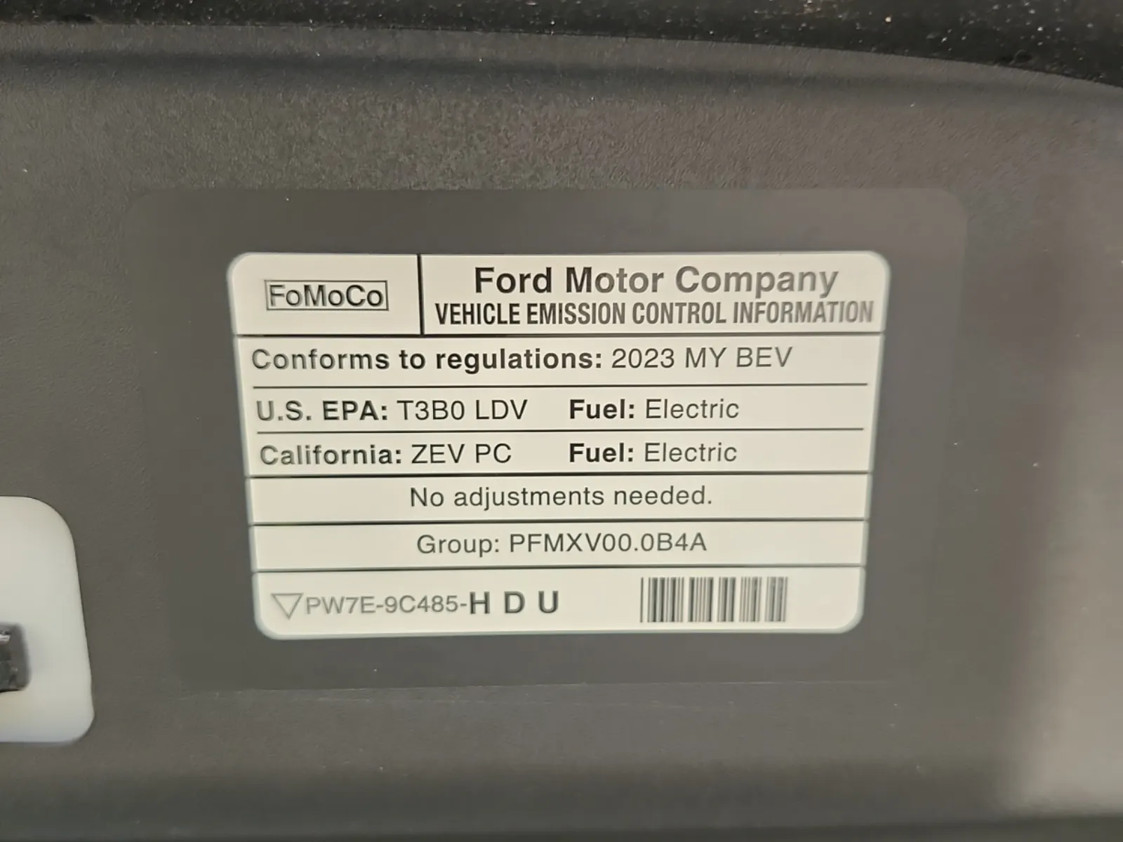 Emission Sticker Photo
