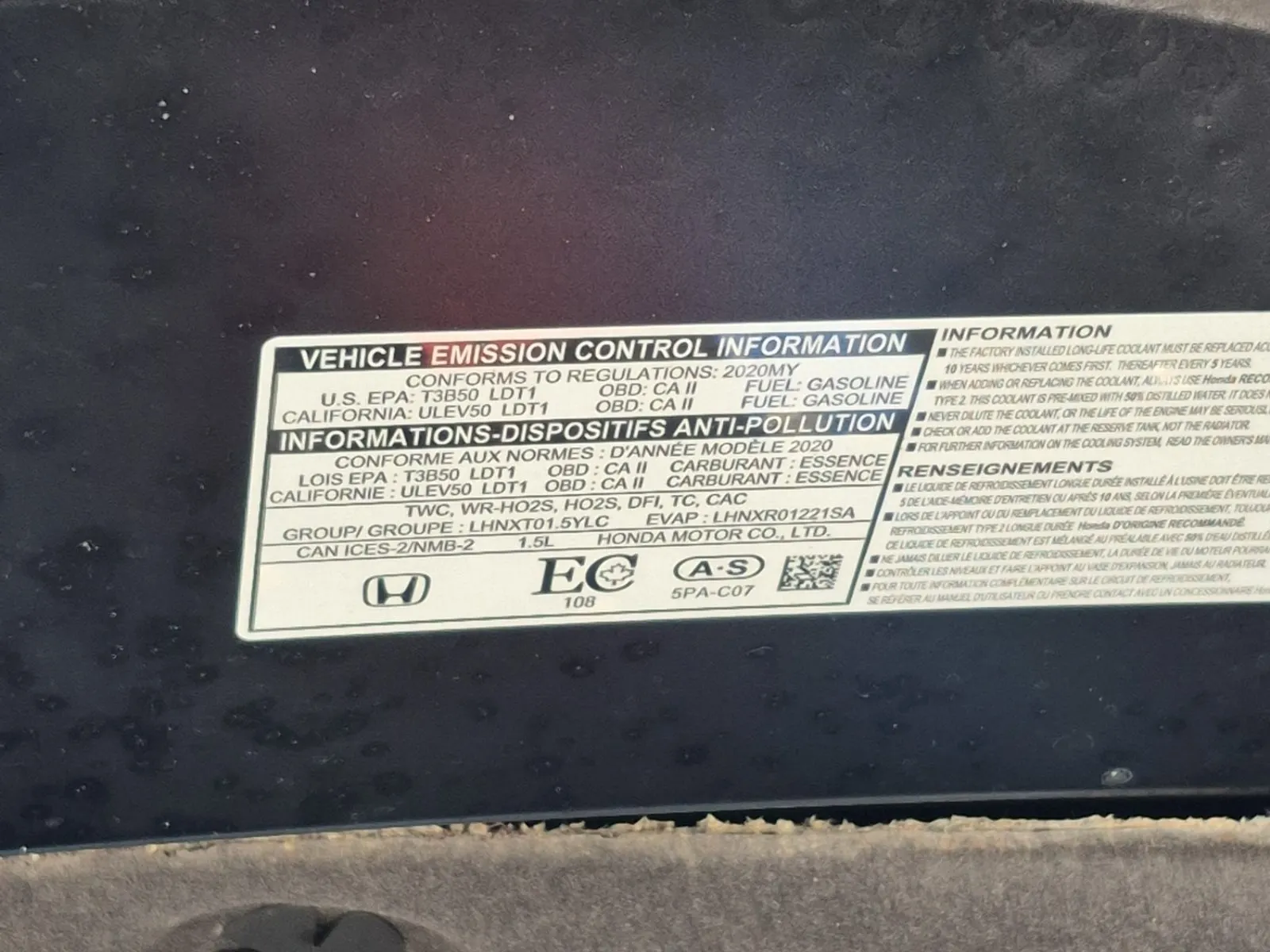 Emission Sticker Photo