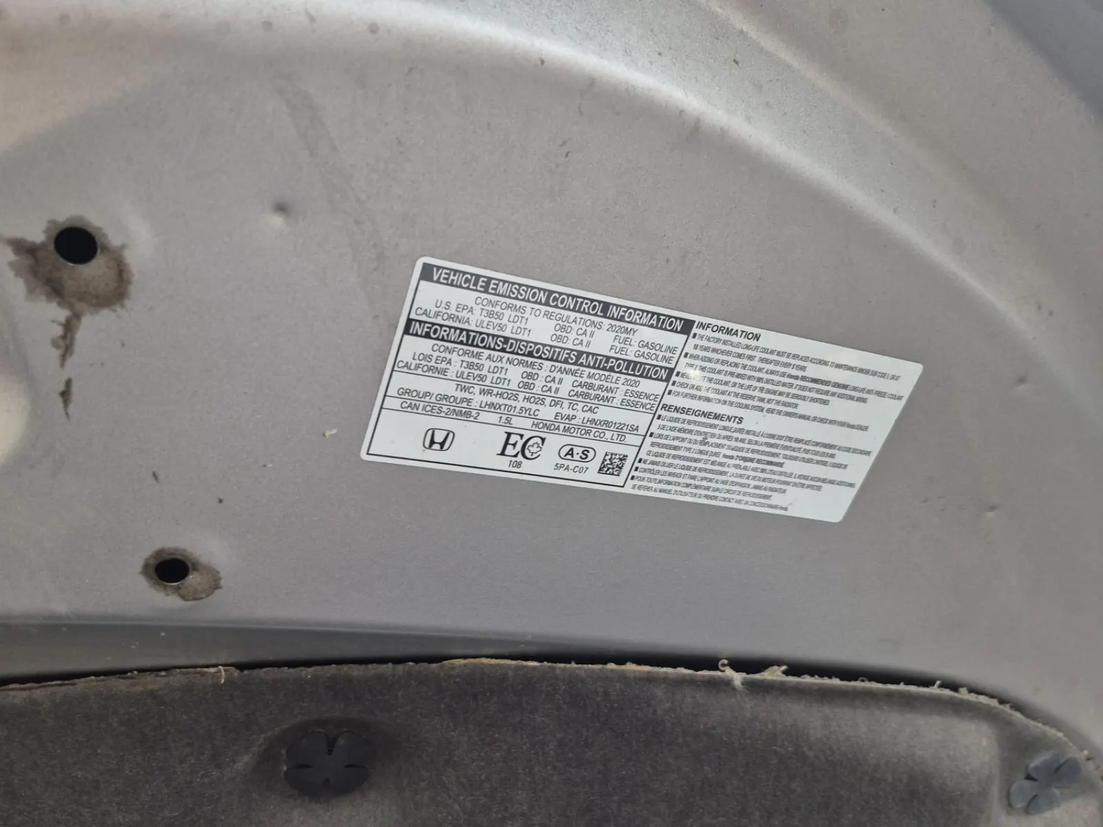 Emission Sticker Photo