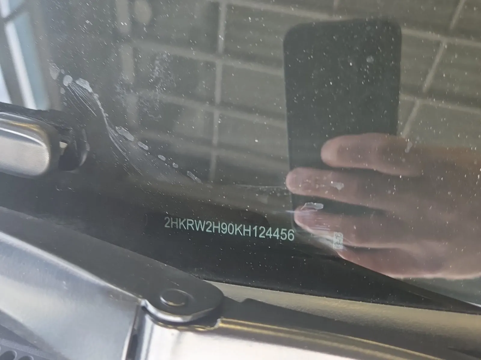 Dash VIN Plate Photo