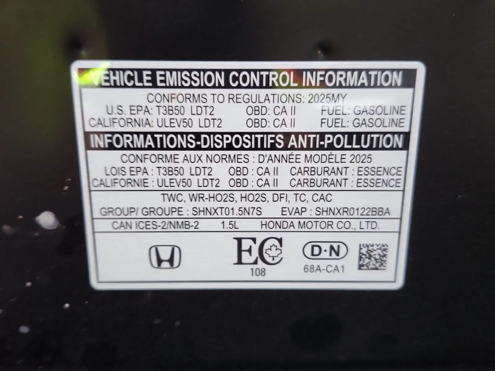 Emission Sticker Photo