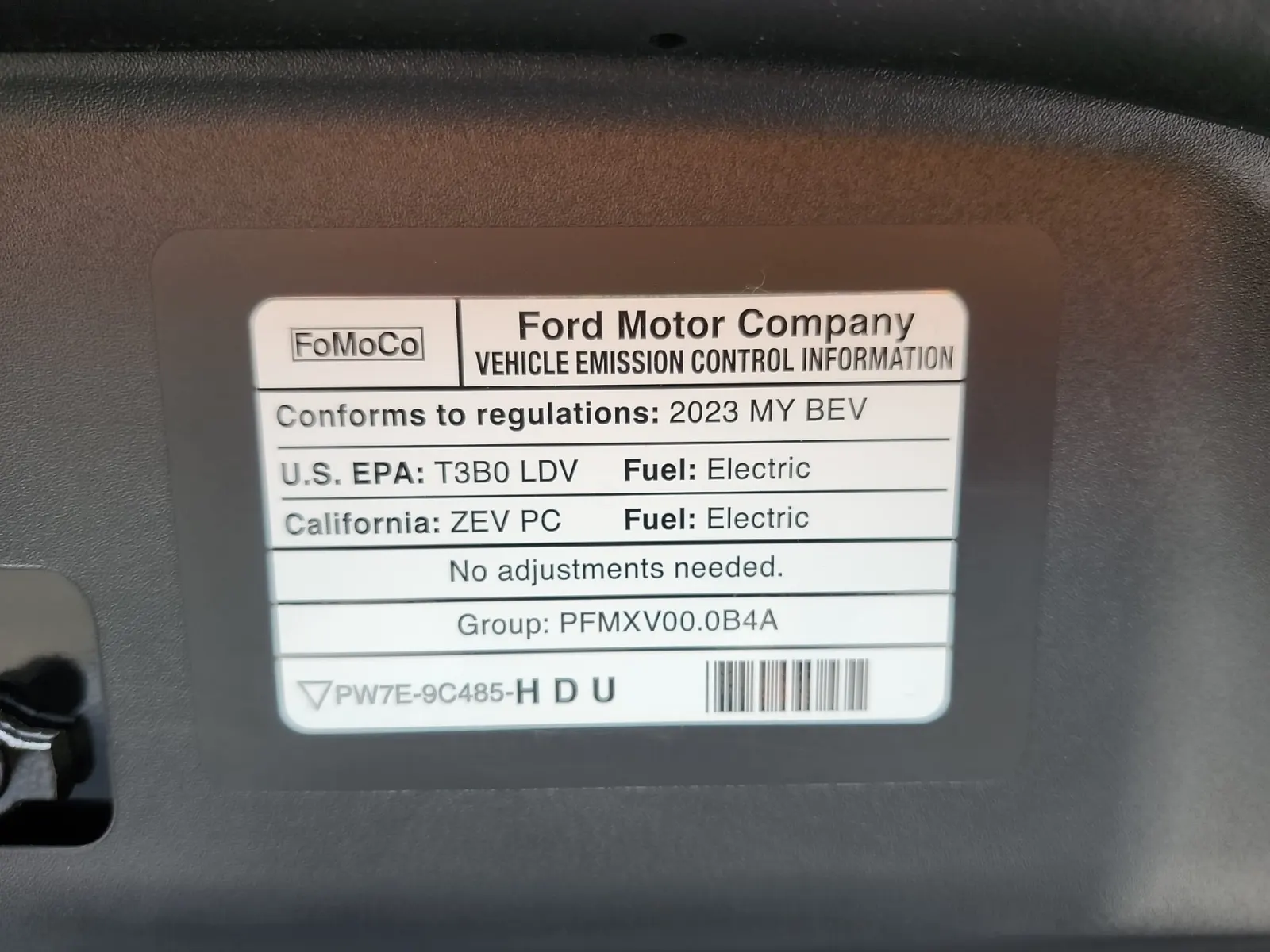 Emission Sticker Photo