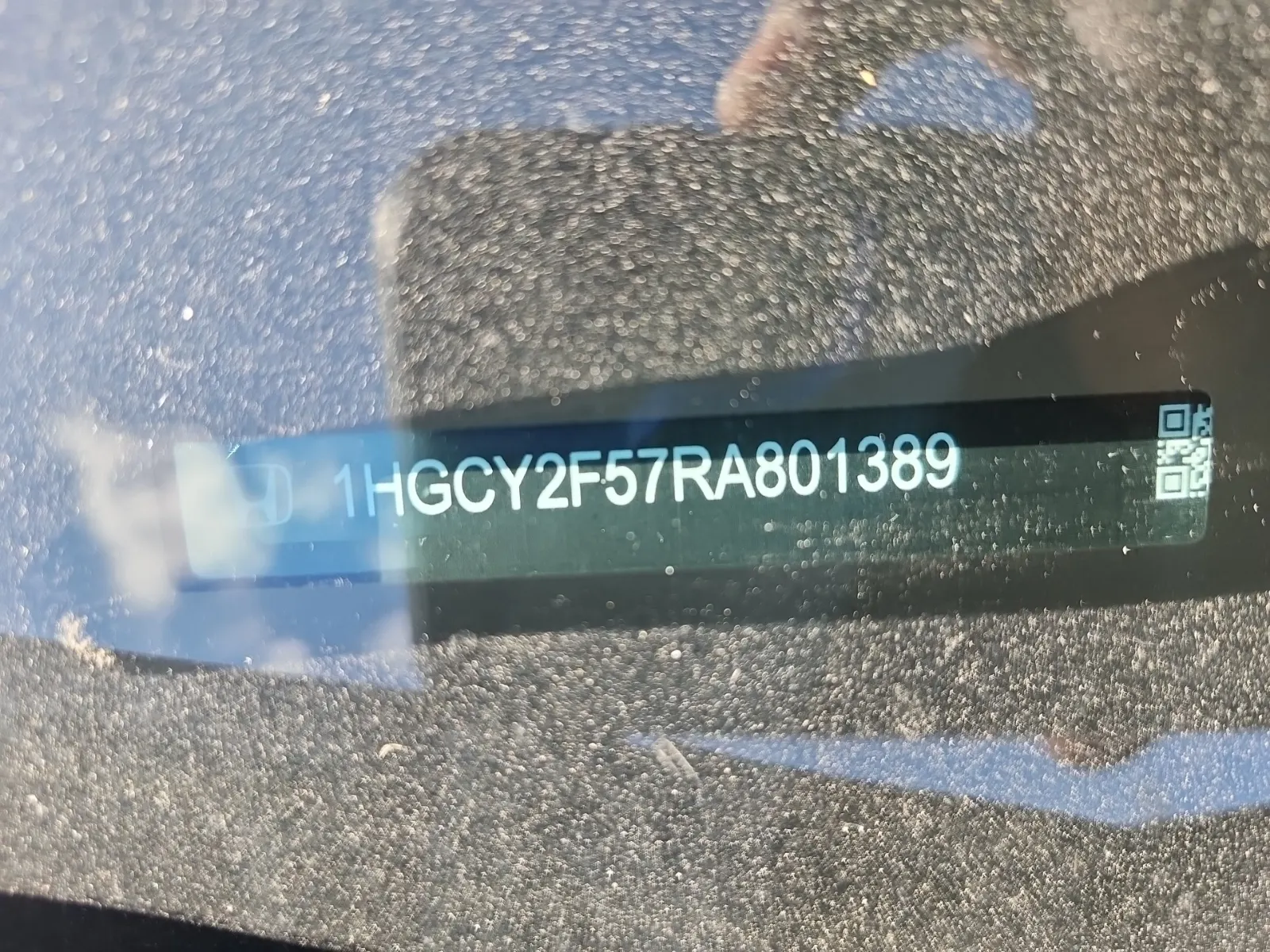 Dash VIN Plate Photo