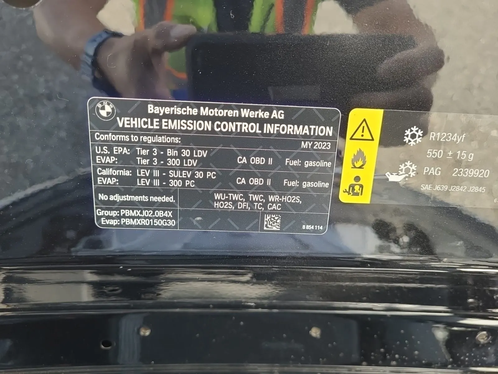 Emission Sticker Photo