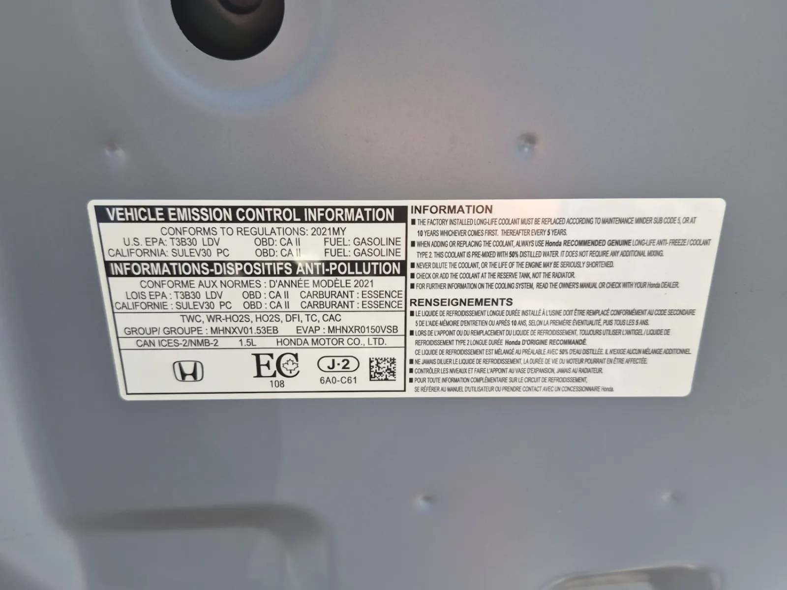 Emission Sticker Photo