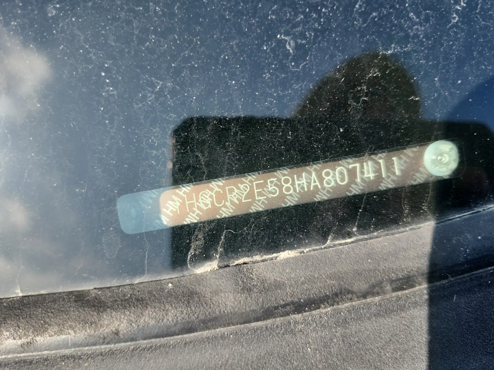 Dash VIN Plate Photo