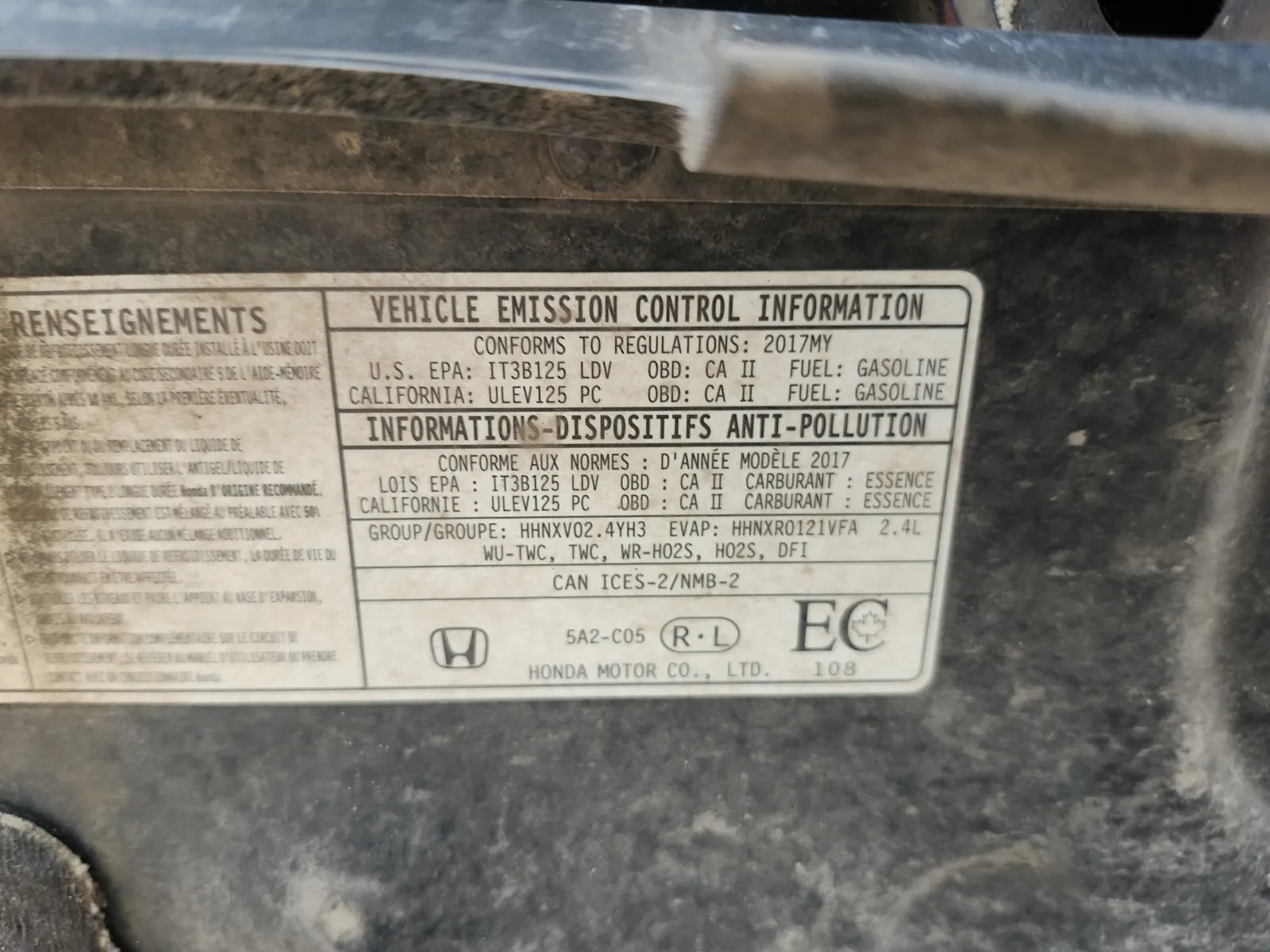 Emission Sticker Photo