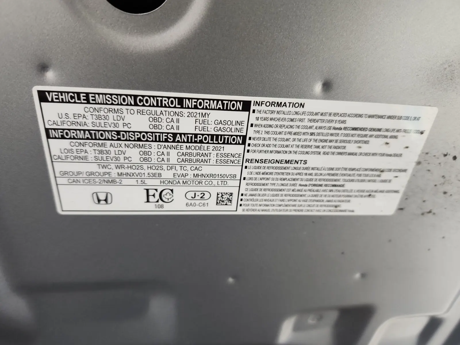 Emission Sticker Photo