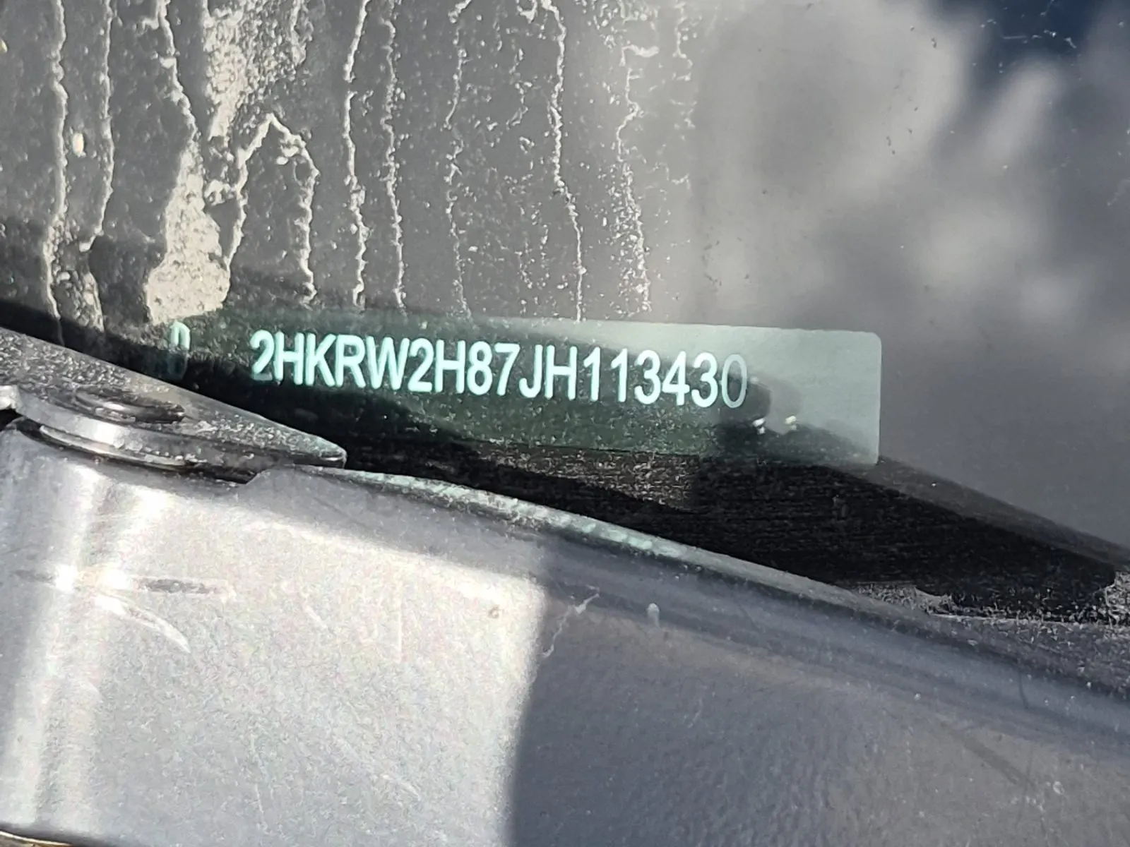 Dash VIN Plate Photo