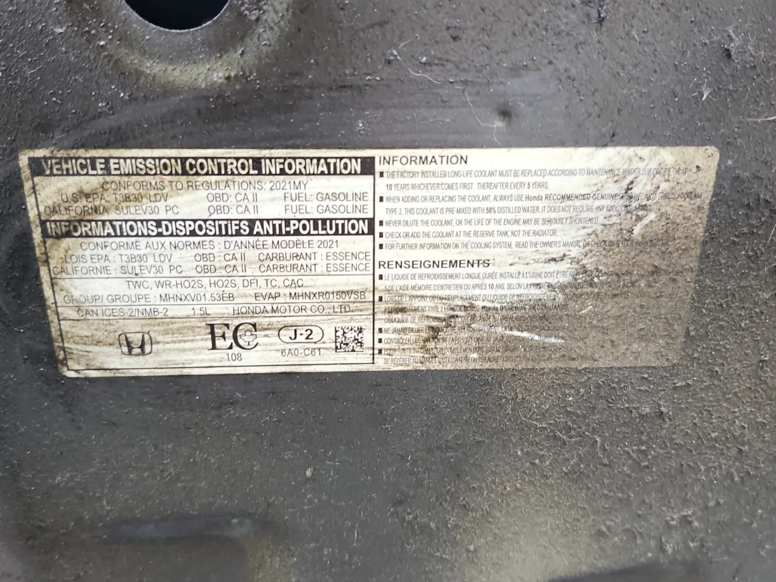 Emission Sticker Photo