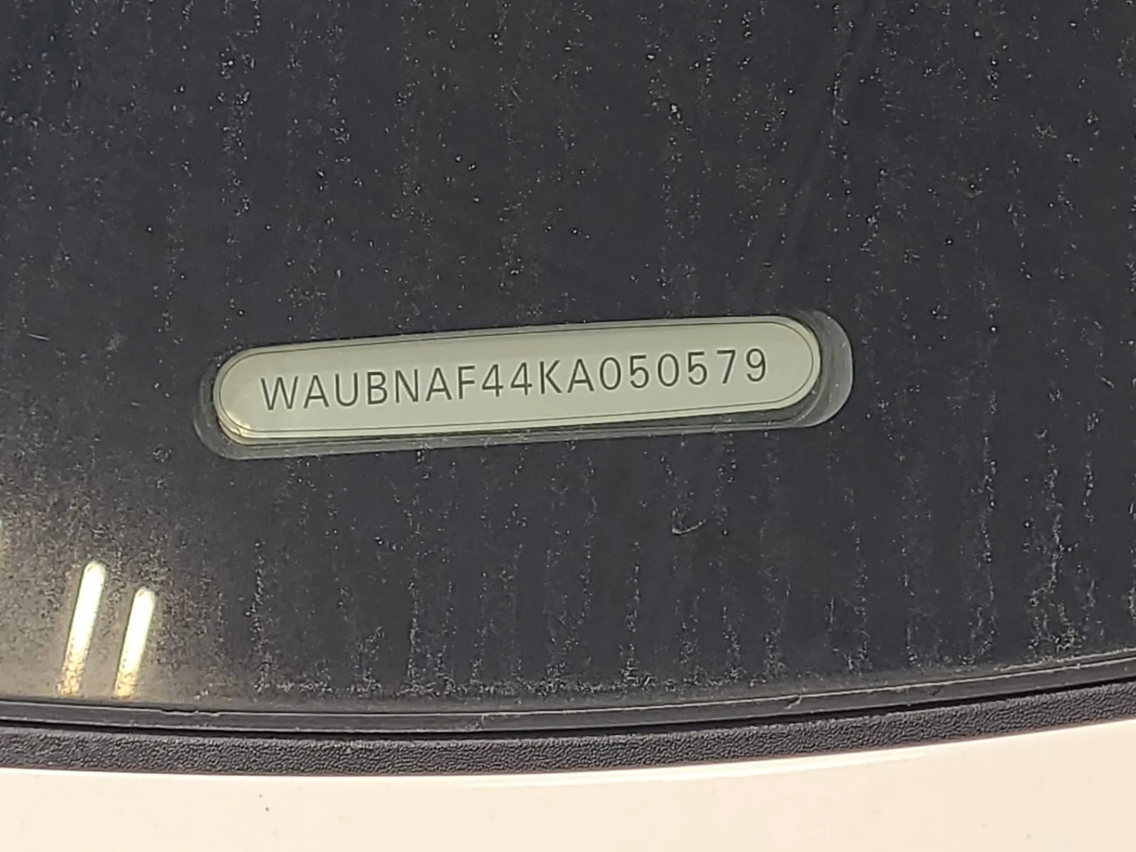 Dash VIN Plate Photo