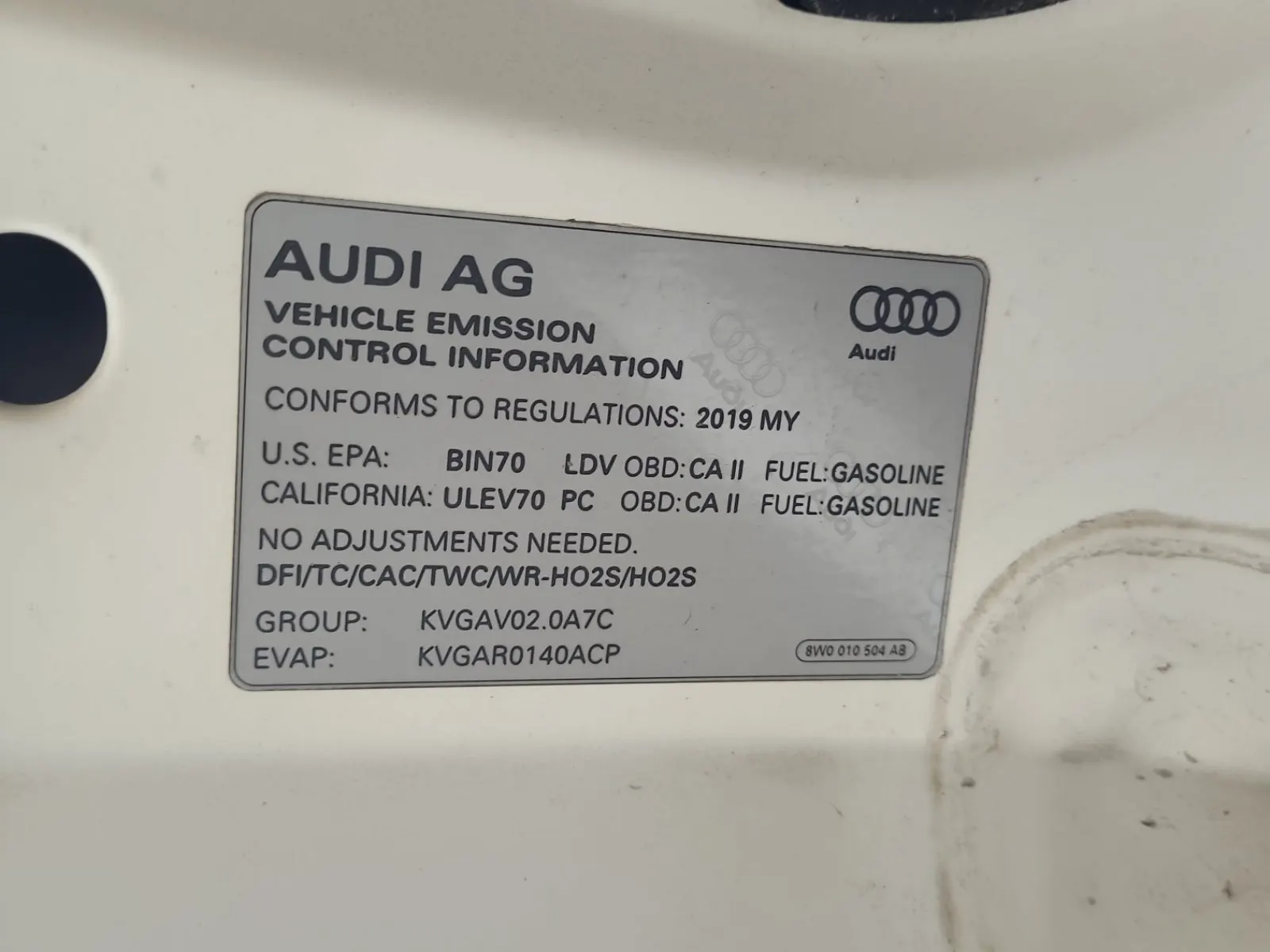 Emission Sticker Photo