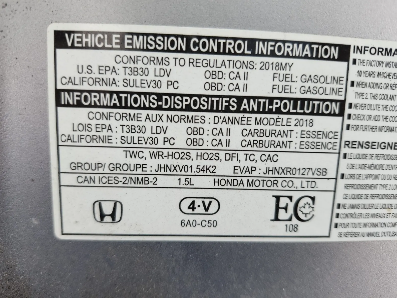 Emission Sticker Photo