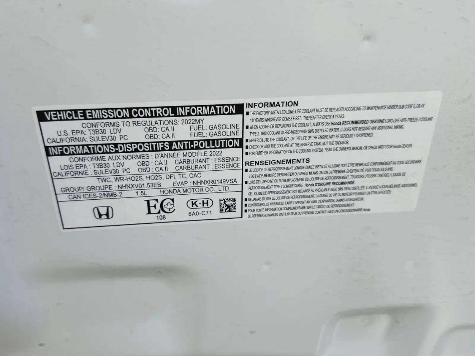 Emission Sticker Photo