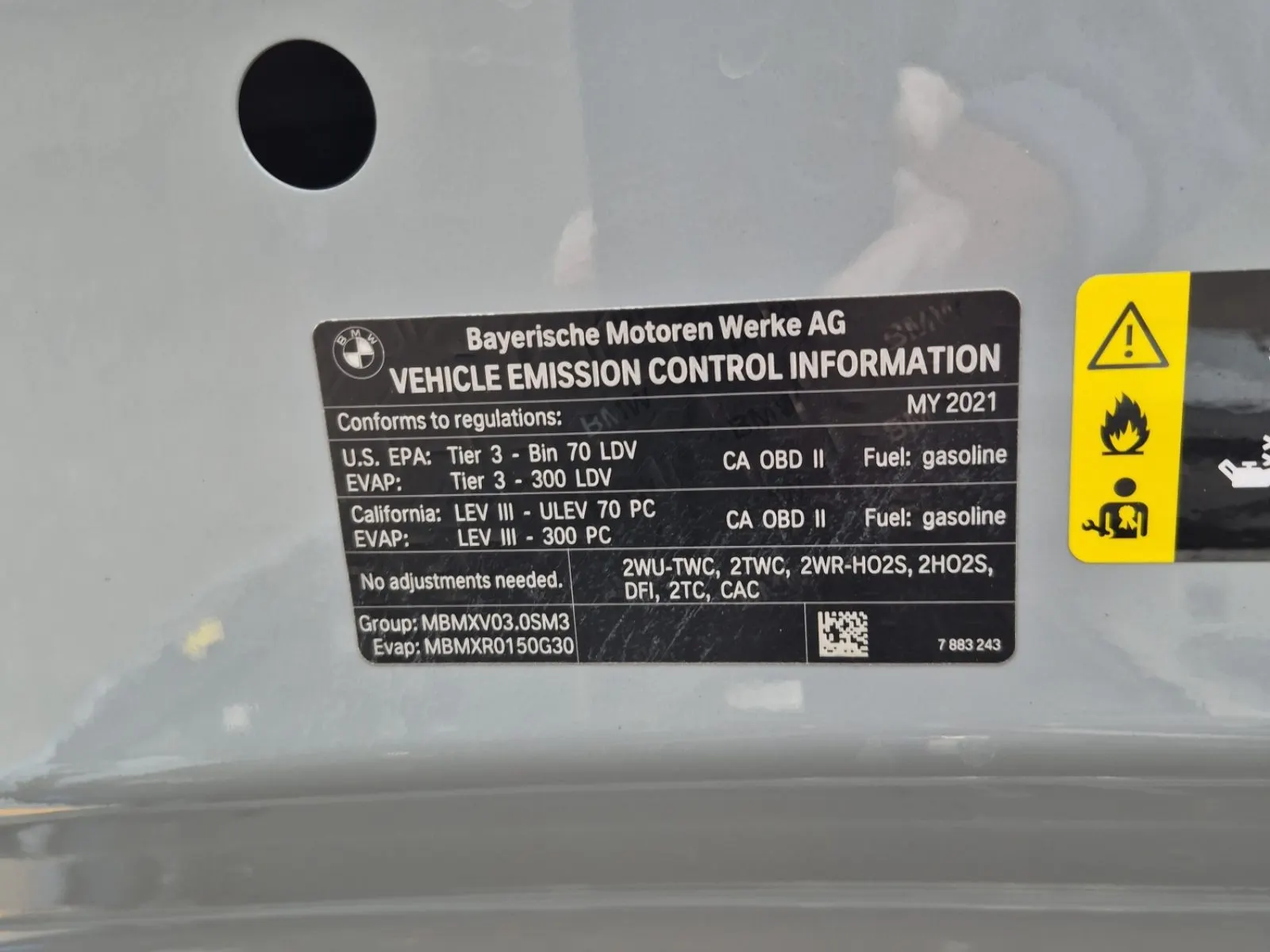 Emission Sticker Photo