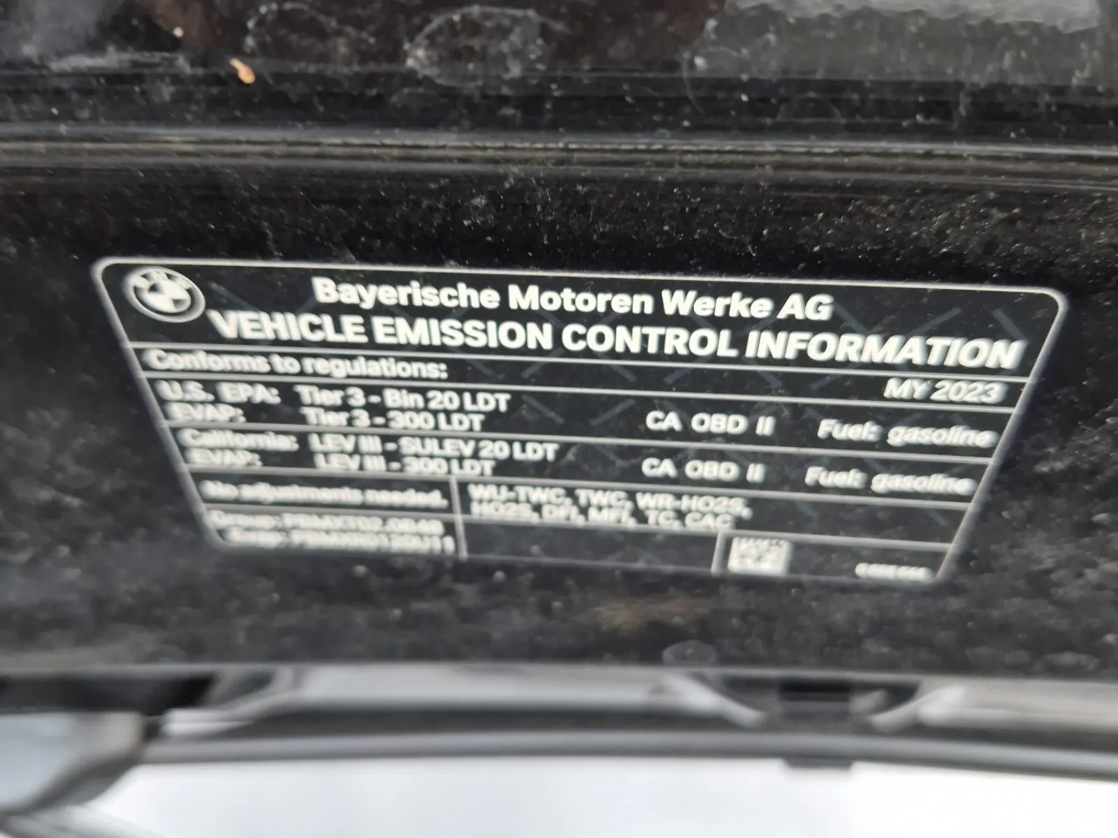 Emission Sticker Photo