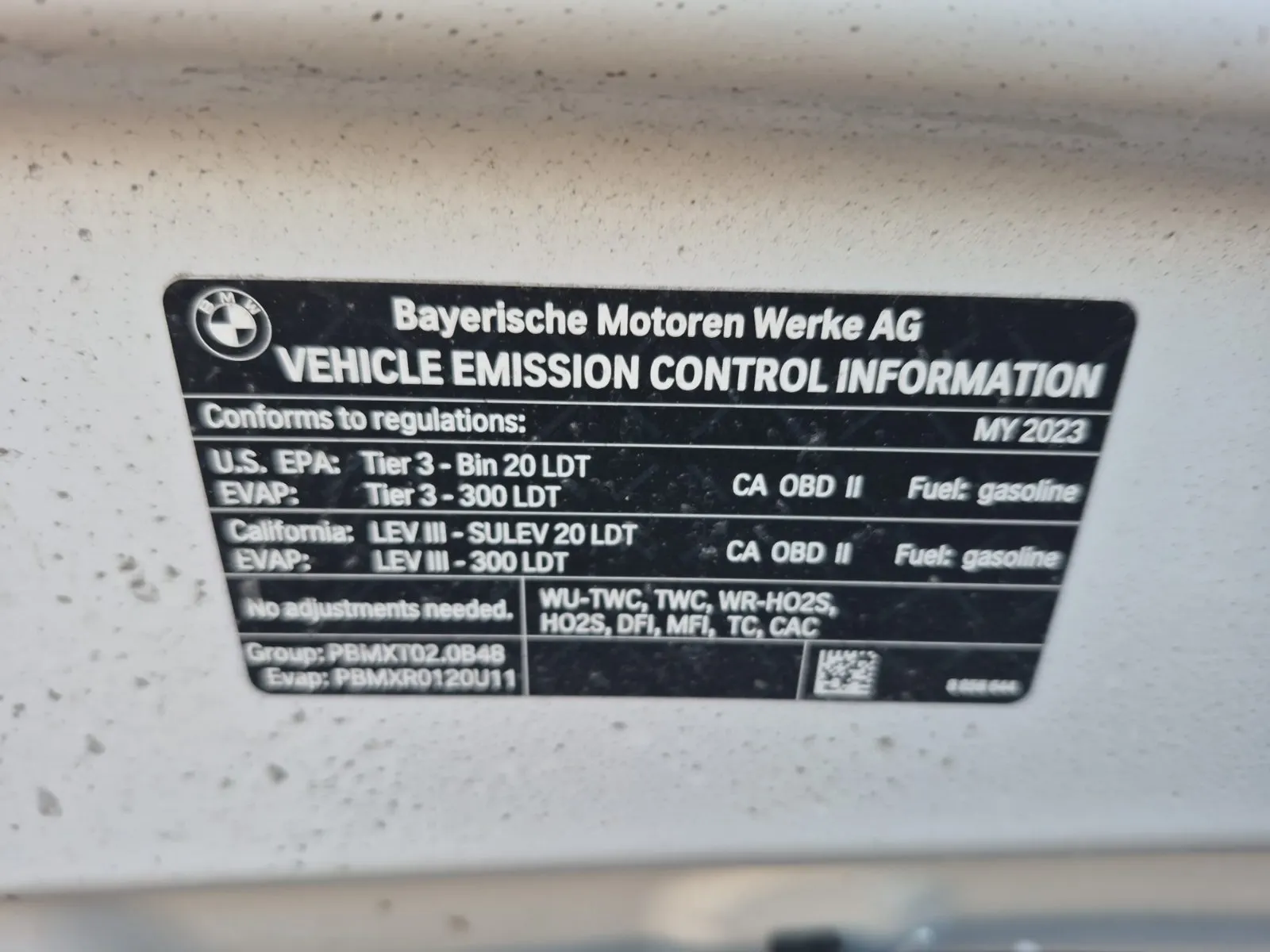 Emission Sticker Photo