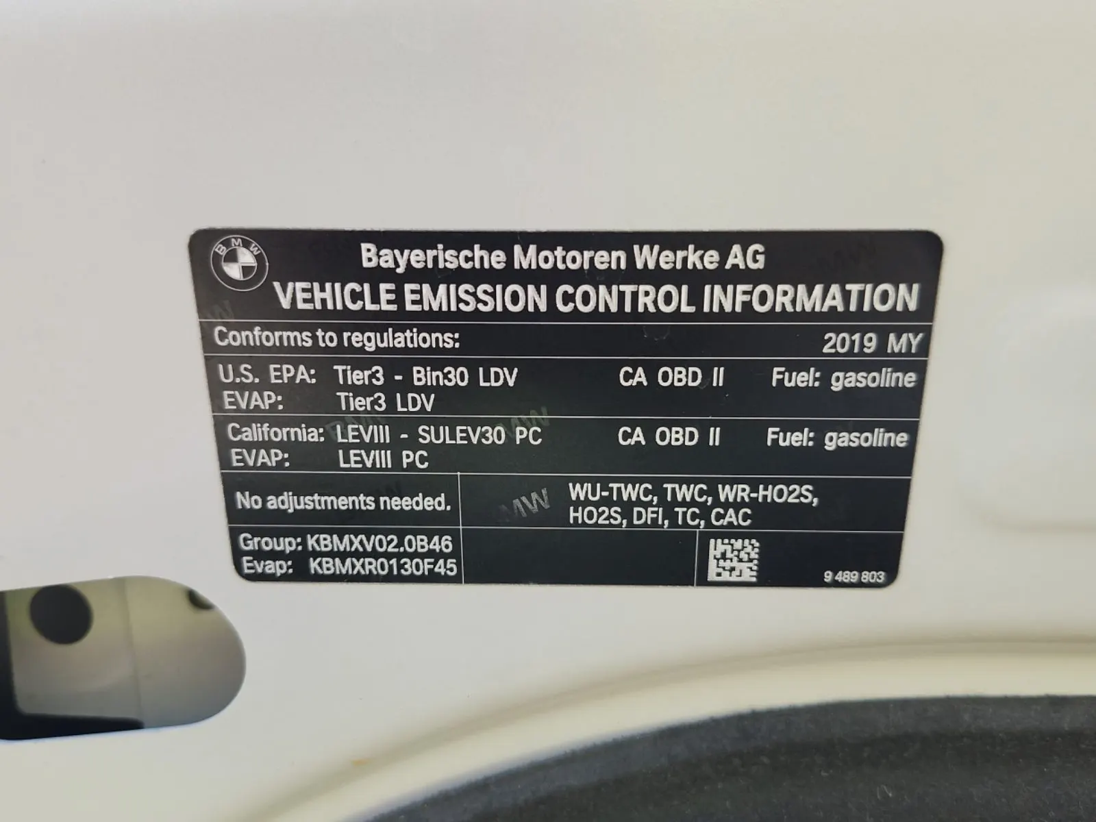 Emission Sticker Photo