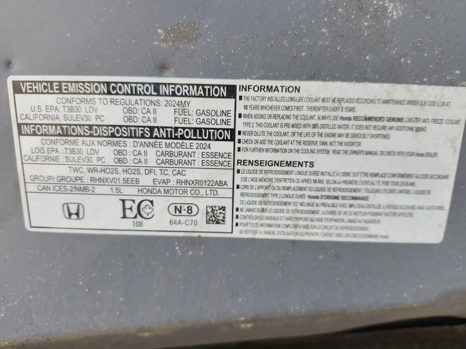 Emission Sticker Photo