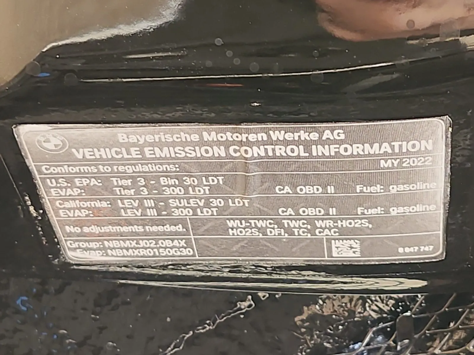 Emission Sticker Photo