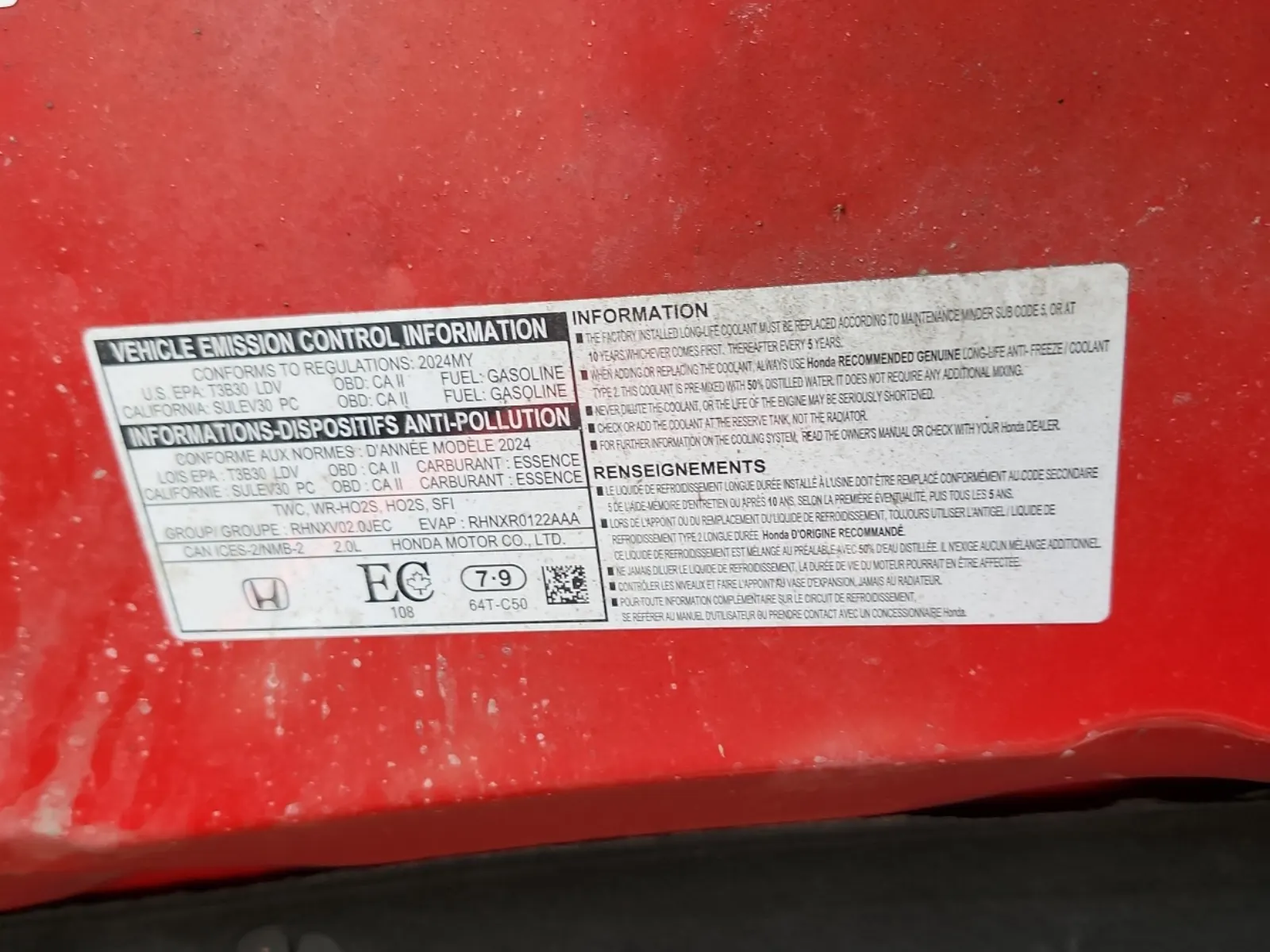 Emission Sticker Photo