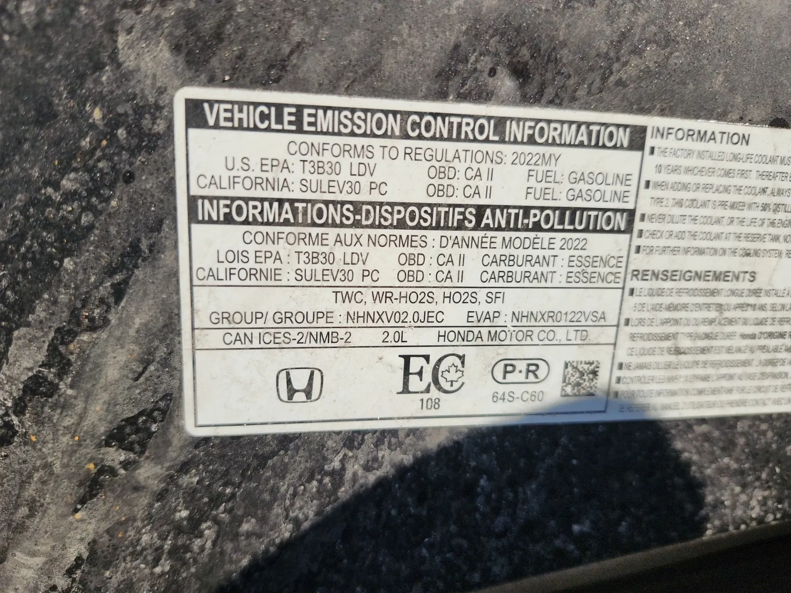 Emission Sticker Photo