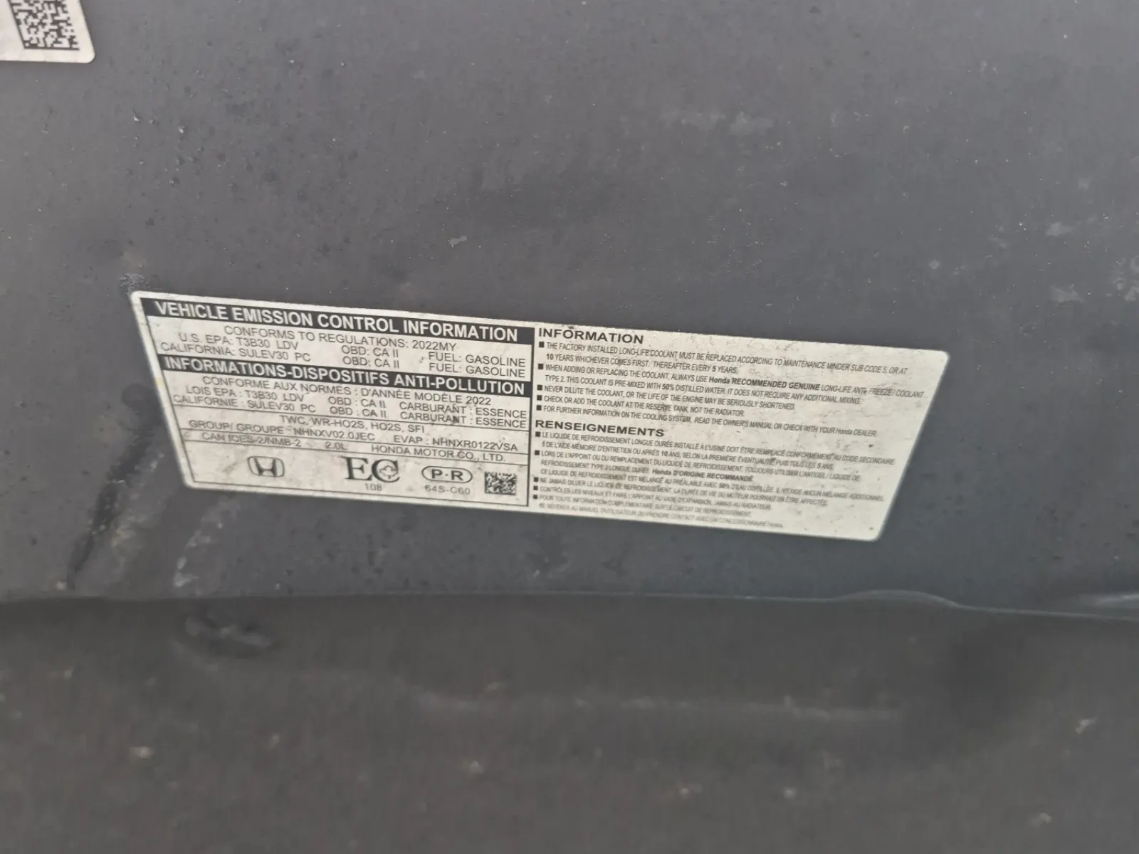 Emission Sticker Photo