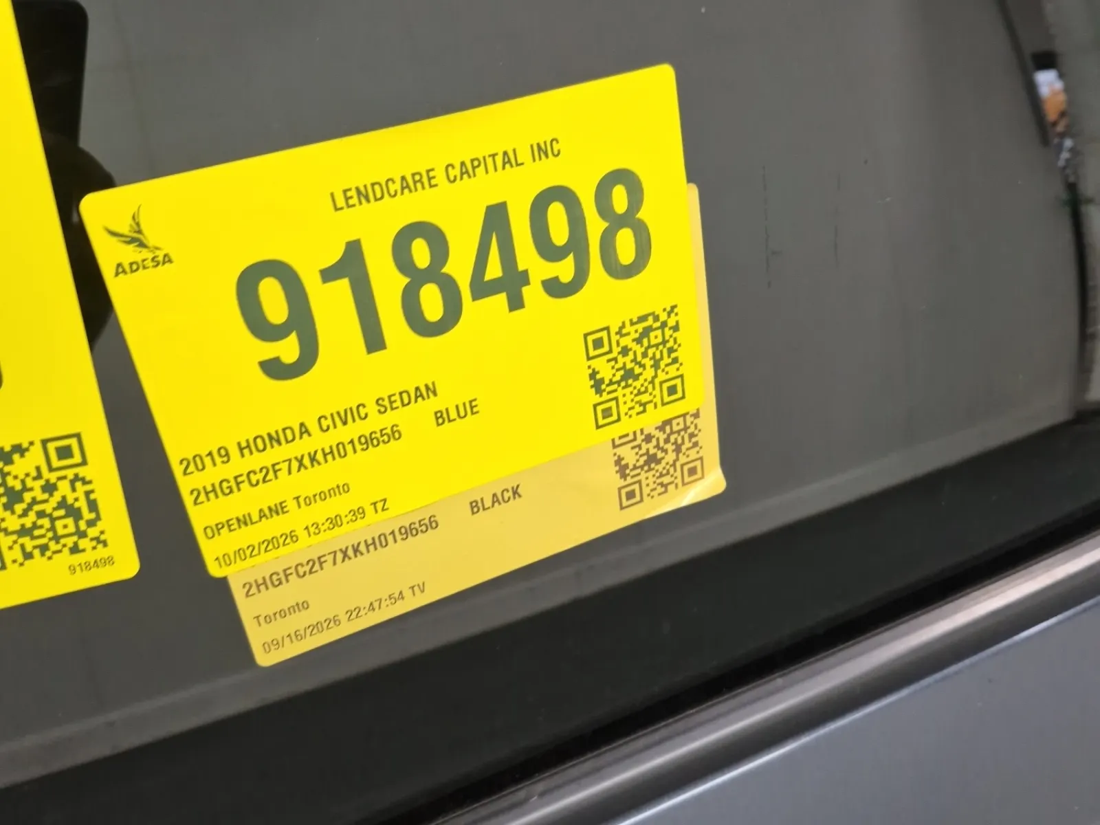 Inventory Label Photo