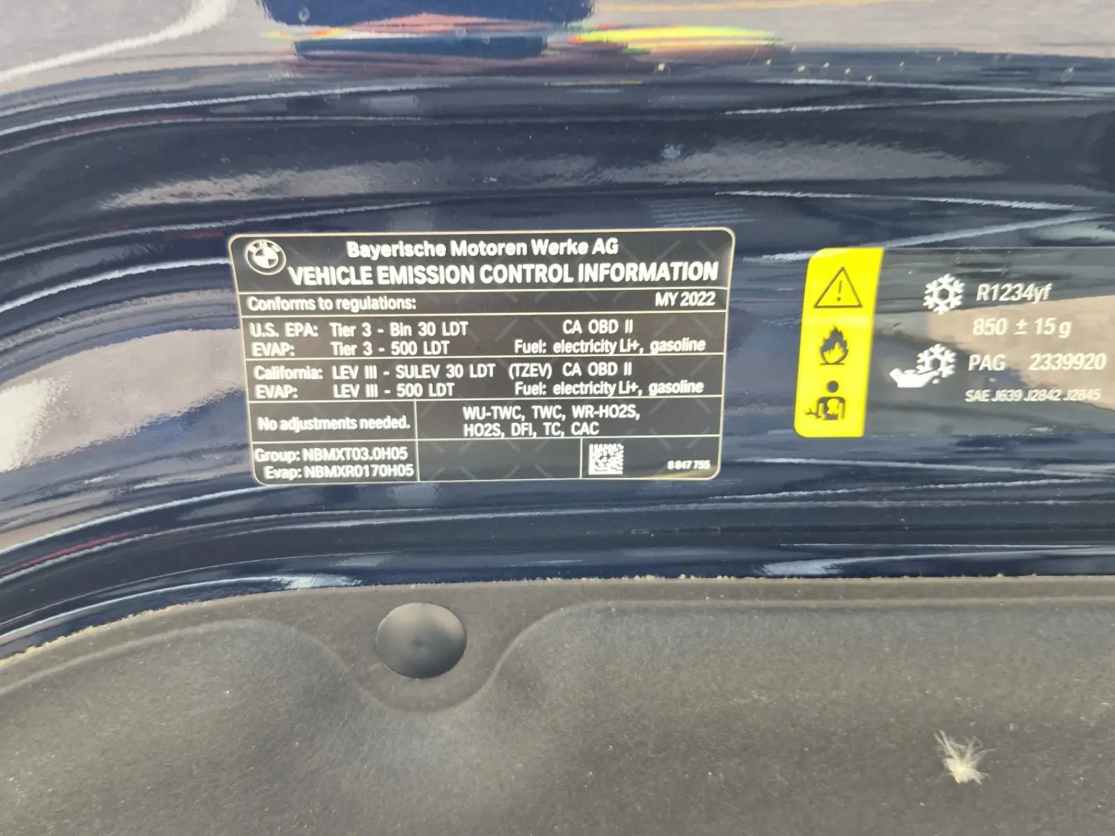 Emission Sticker Photo