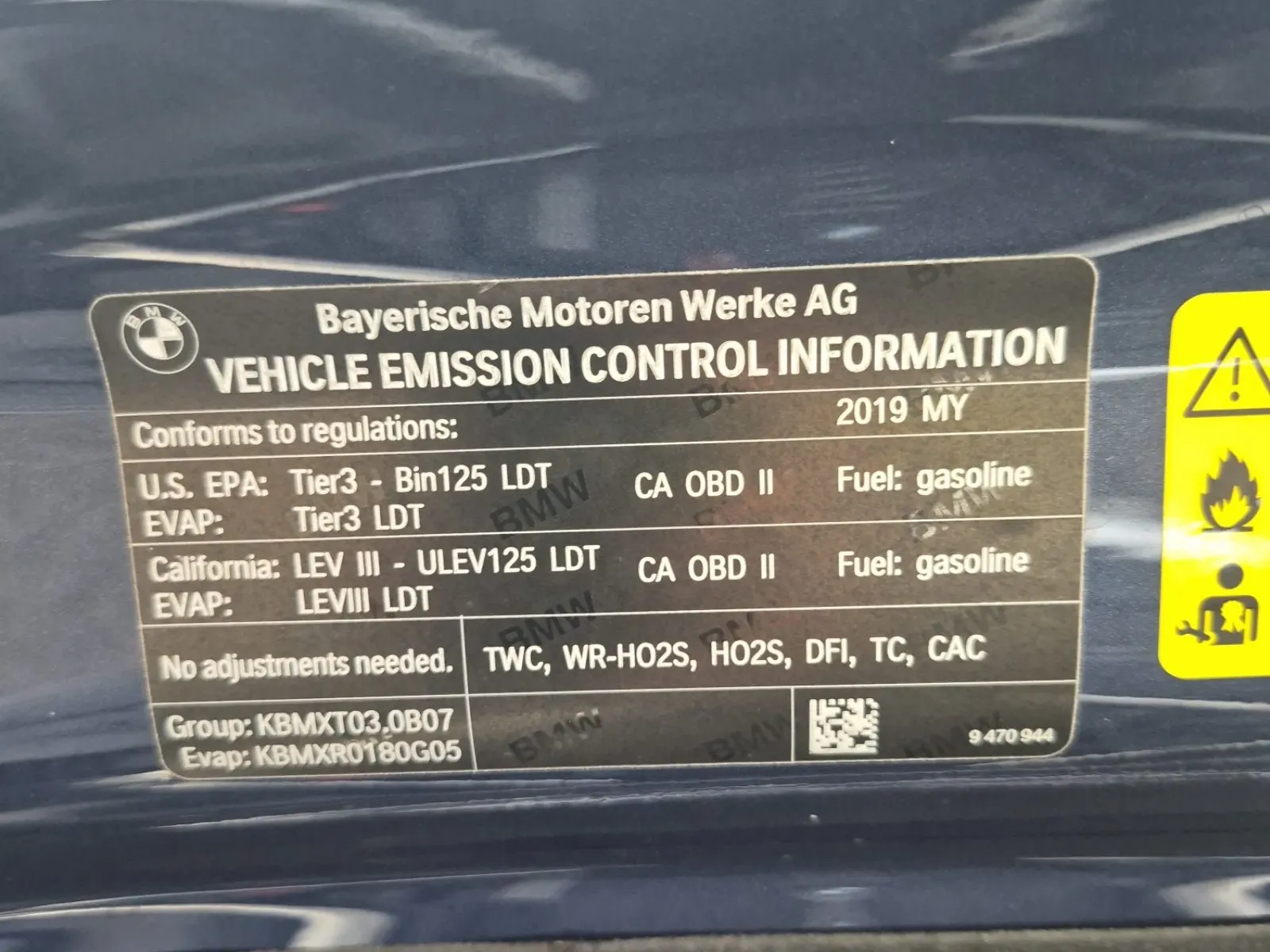 Emission Sticker Photo