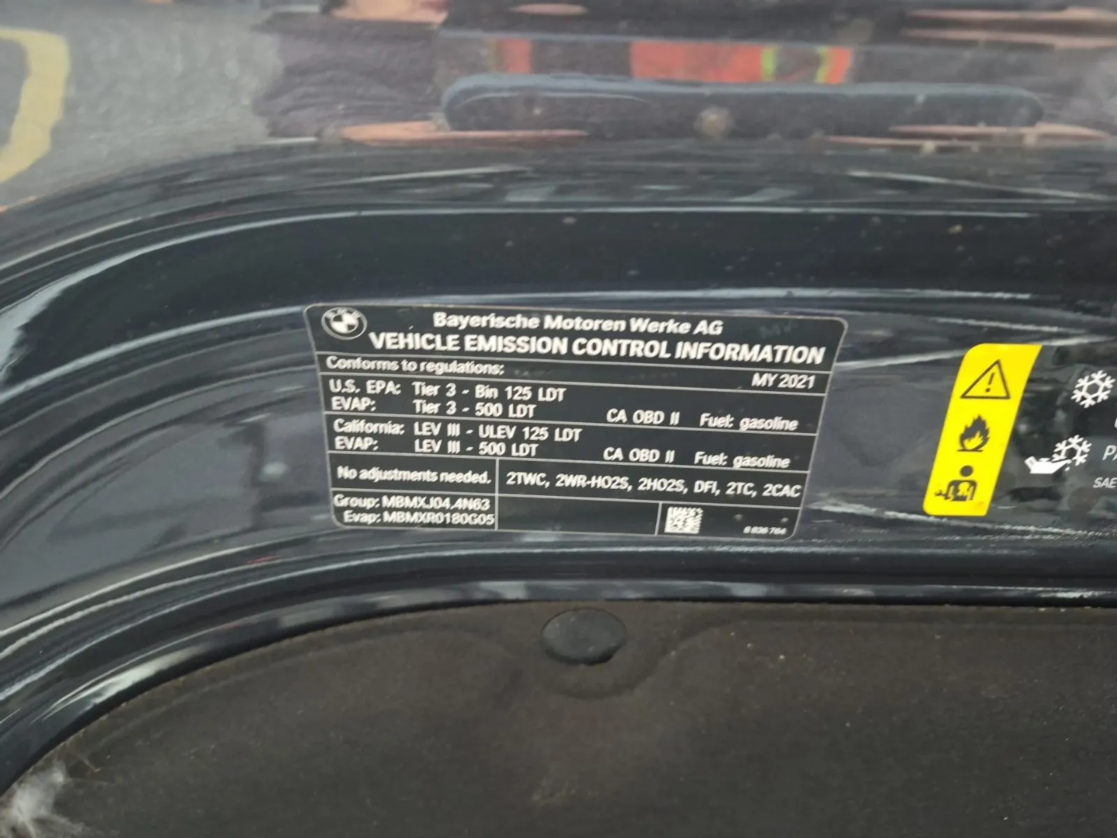 Emission Sticker Photo
