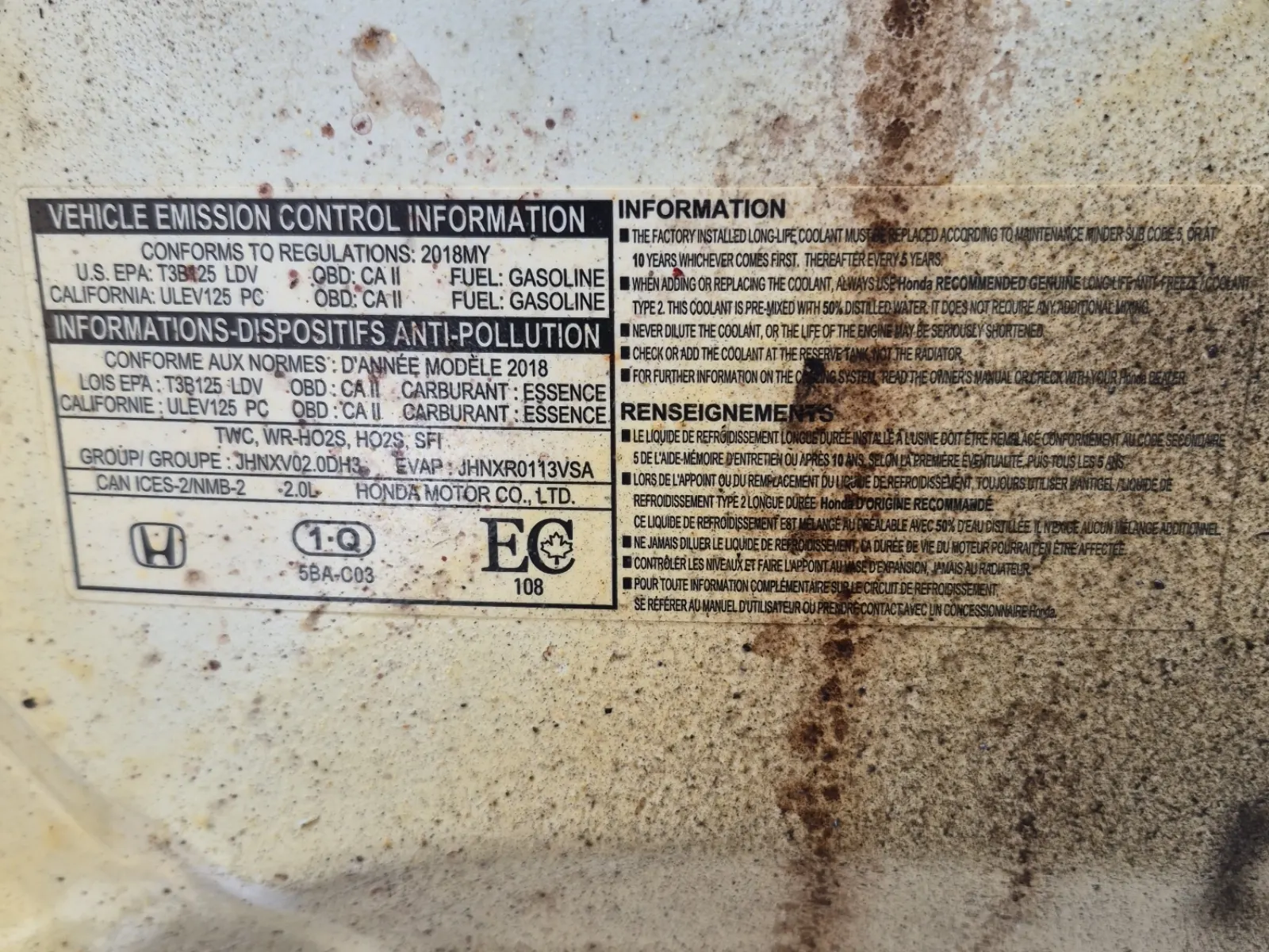 Emission Sticker Photo