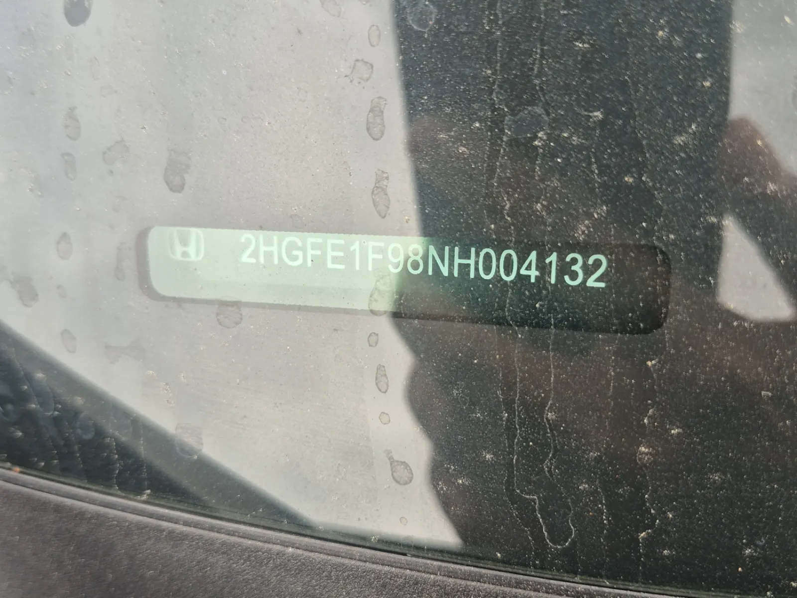 Dash VIN Plate Photo